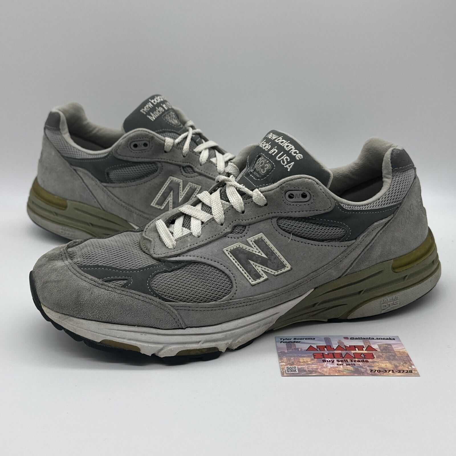 Size 12 - New Balance 993 Gray White