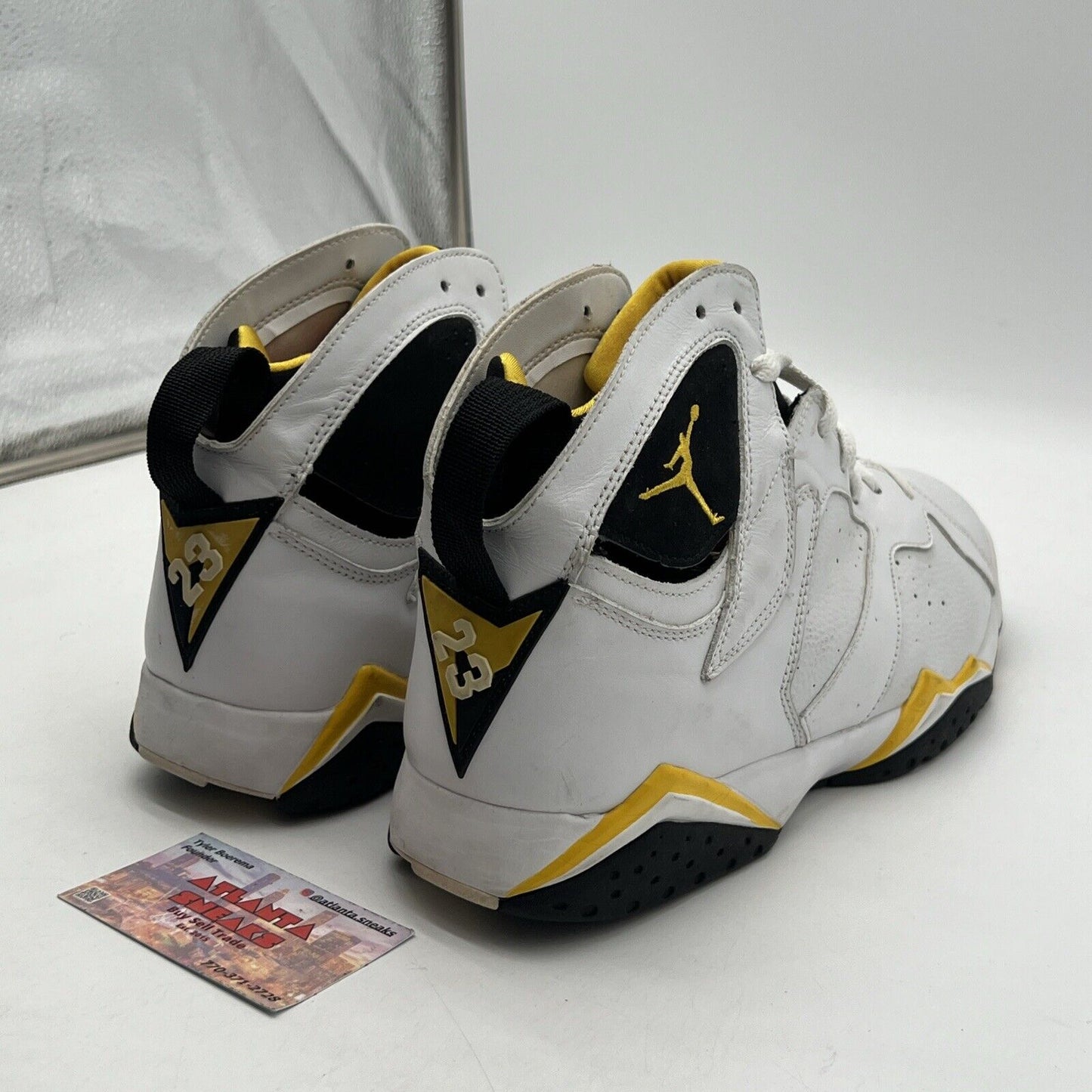 Size 13 - Air Jordan 7 Retro White Varsity Maize W Black White Yellow 313358-172