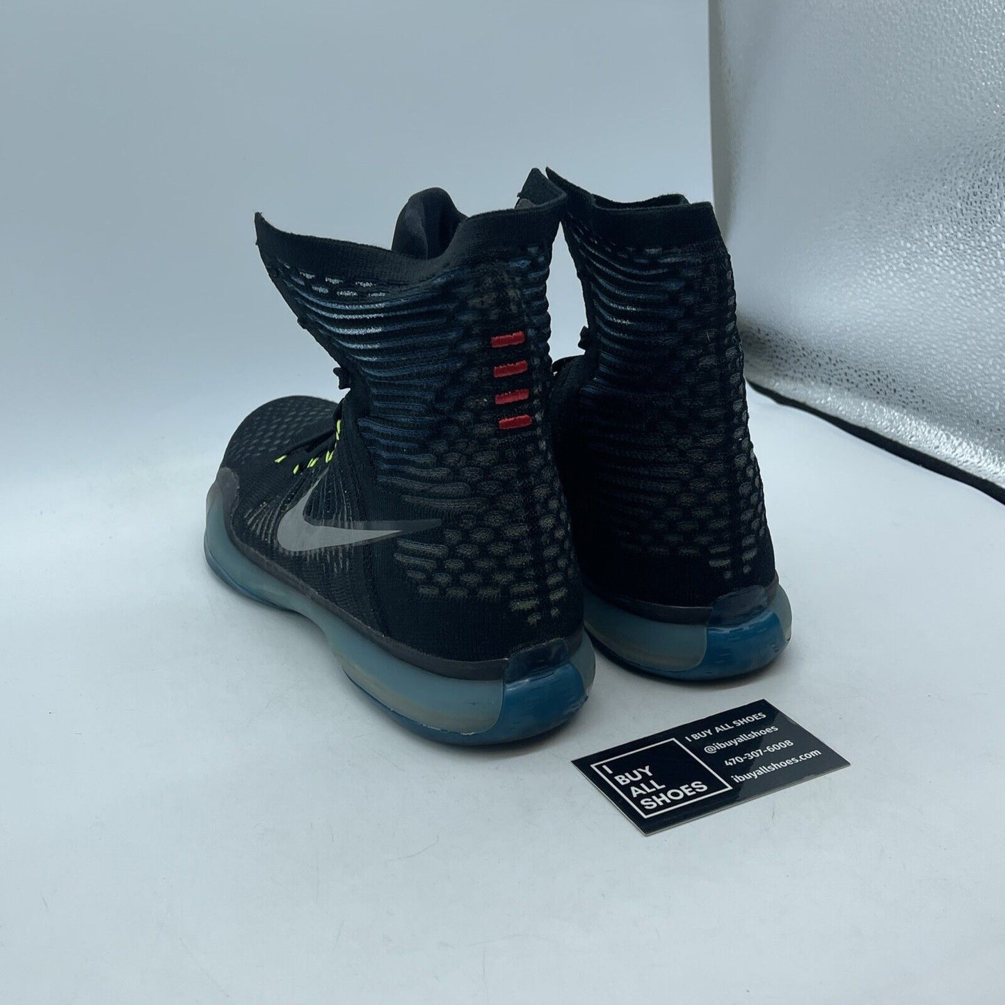 Size 10 - Nike Kobe 10 Elite Commander Black Silver Red Suede (718763-004)
