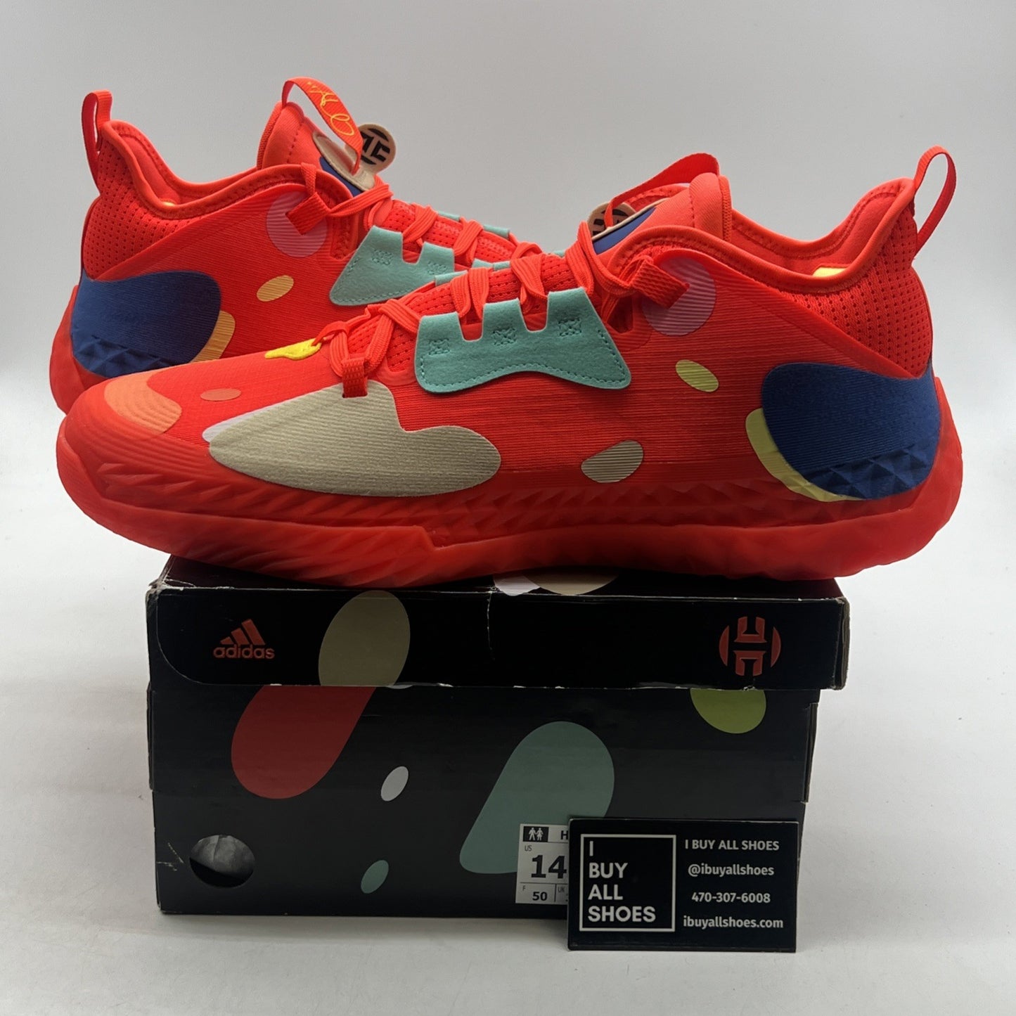 Size 14.5 - adidas Harden Vol. 5 Futurenatural Solar Red (H68684)