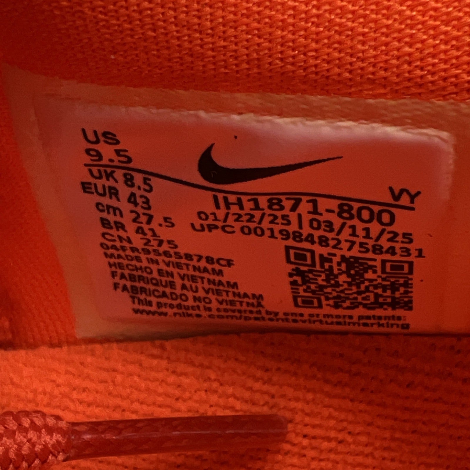 Size 9.5 - Nike Zoom Kobe 6 Protro Total Orange (IH1871-800)