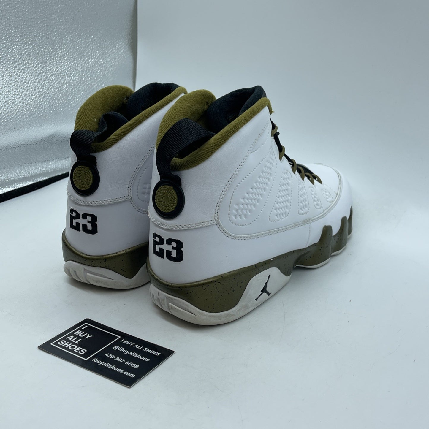 Size 11 - Air Jordan 9 Retro Statue White Green Leather (302370-109)