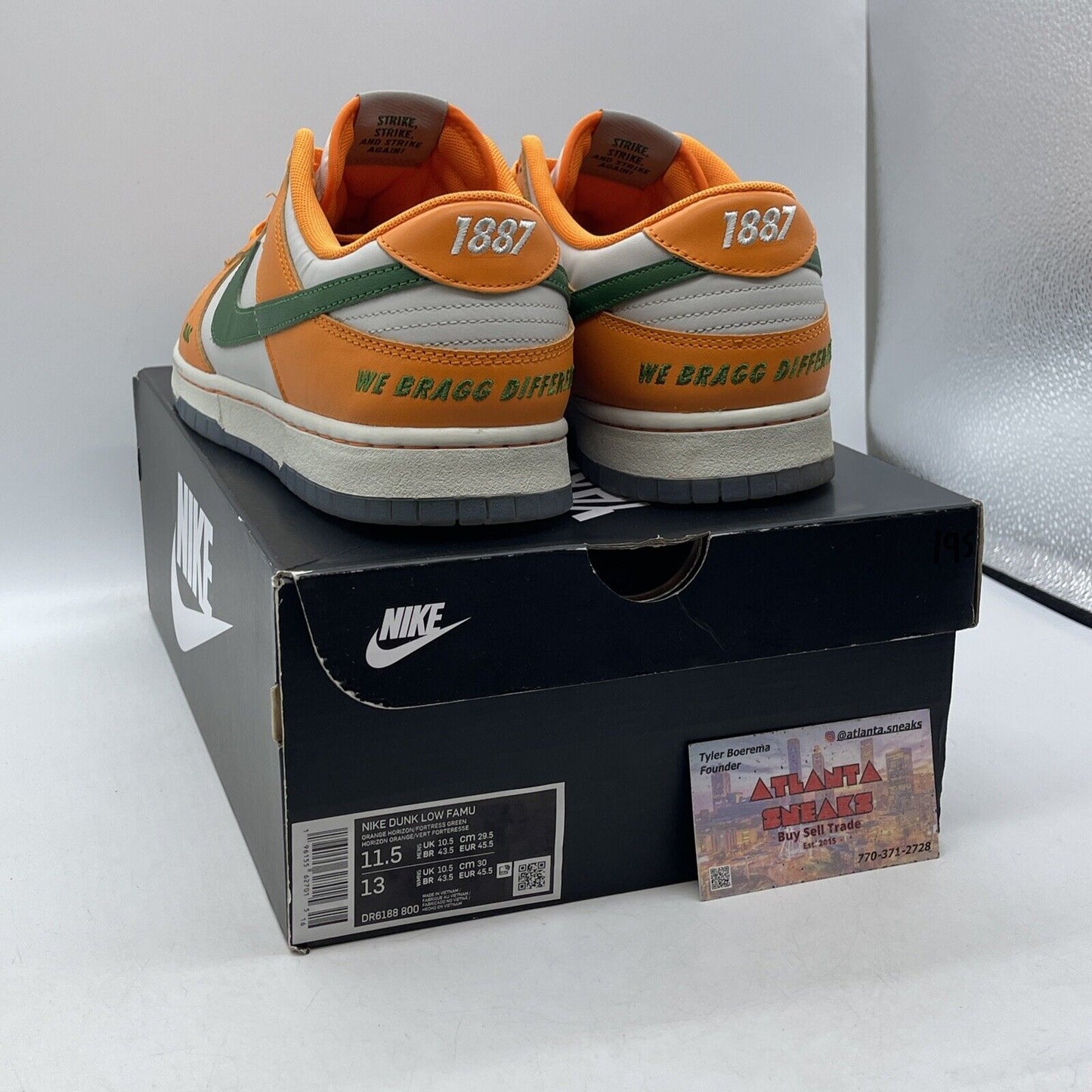 Size 11.5 - Nike Florida A&M University x Dunk Low Rattlers Green (DR6188-800)