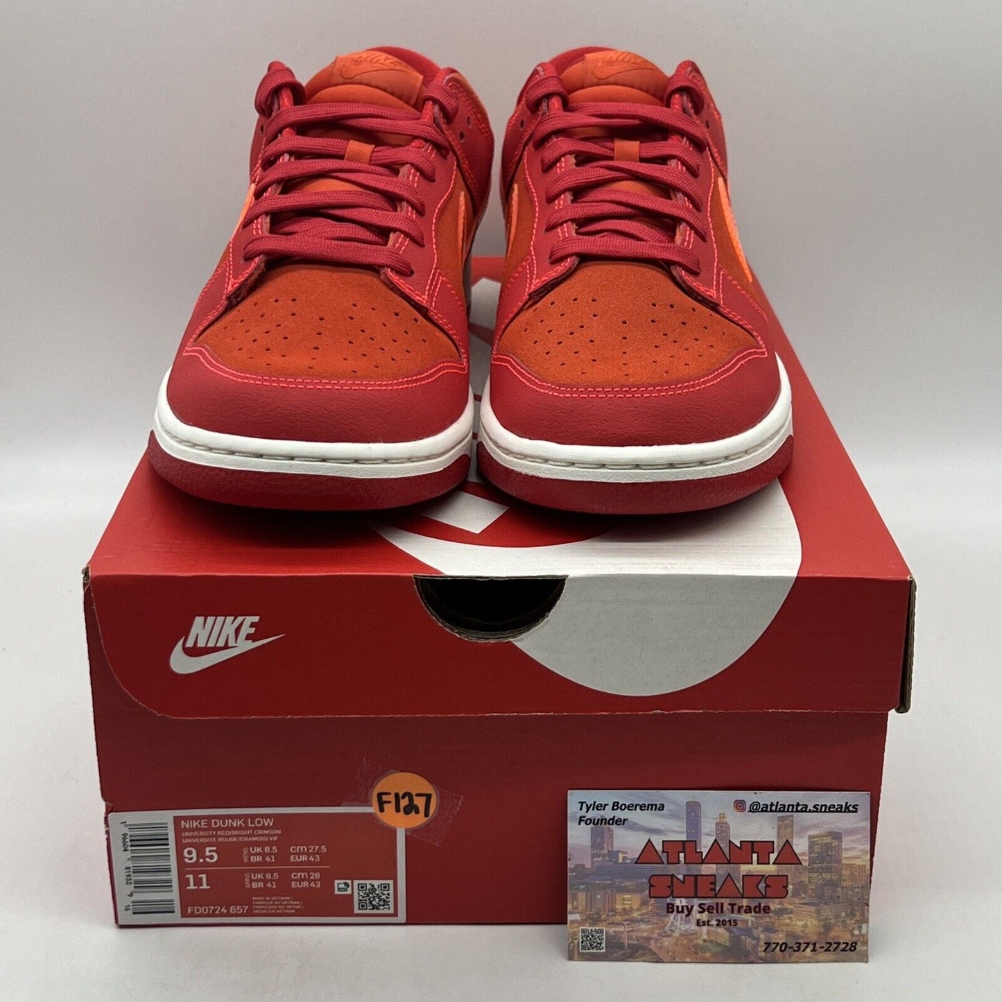 Size 9.5 - Nike Dunk Low Atlanta 2023 Brand New Og All