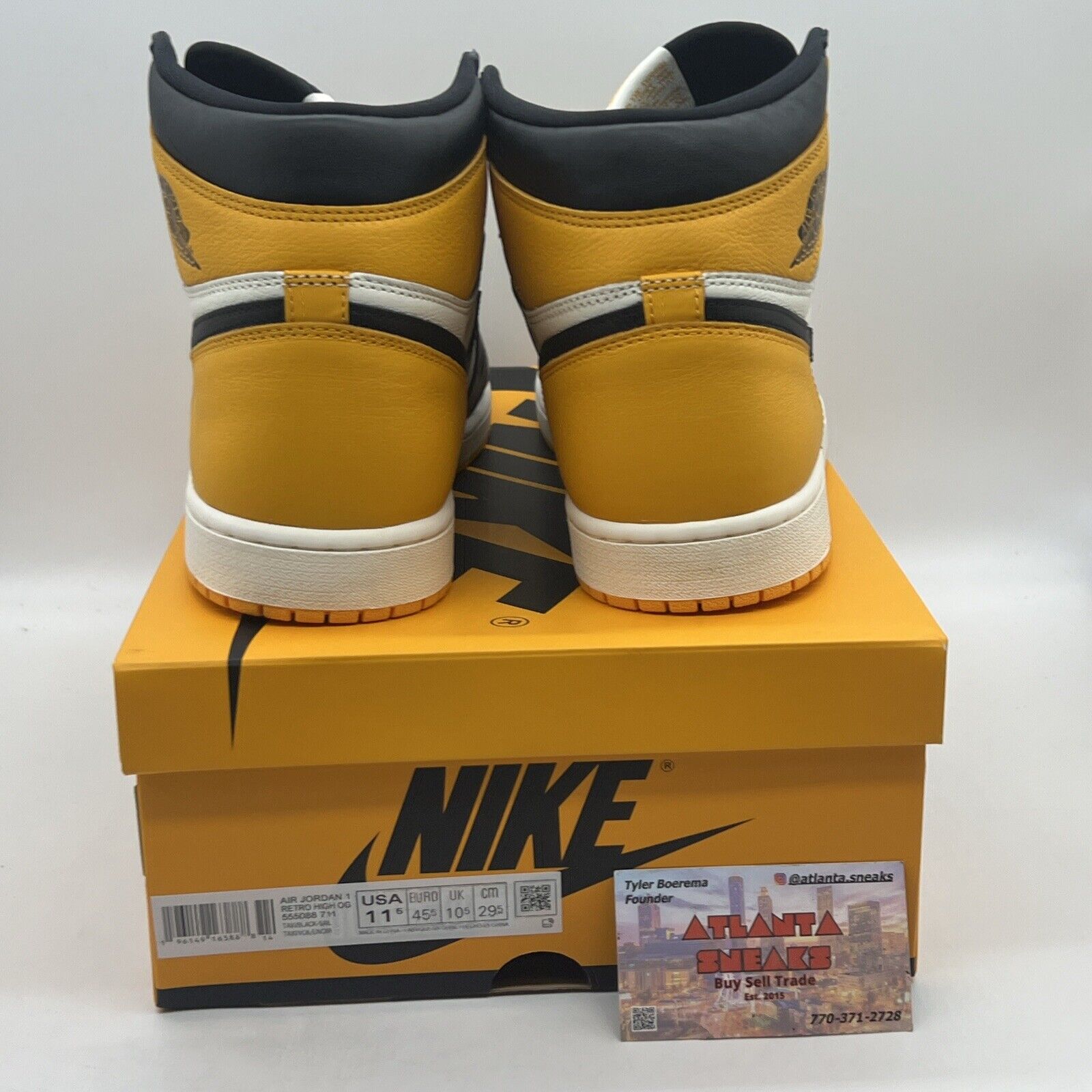 Size 11.5 - Jordan 1 Retro OG High Yellow Toe Brand New Og All