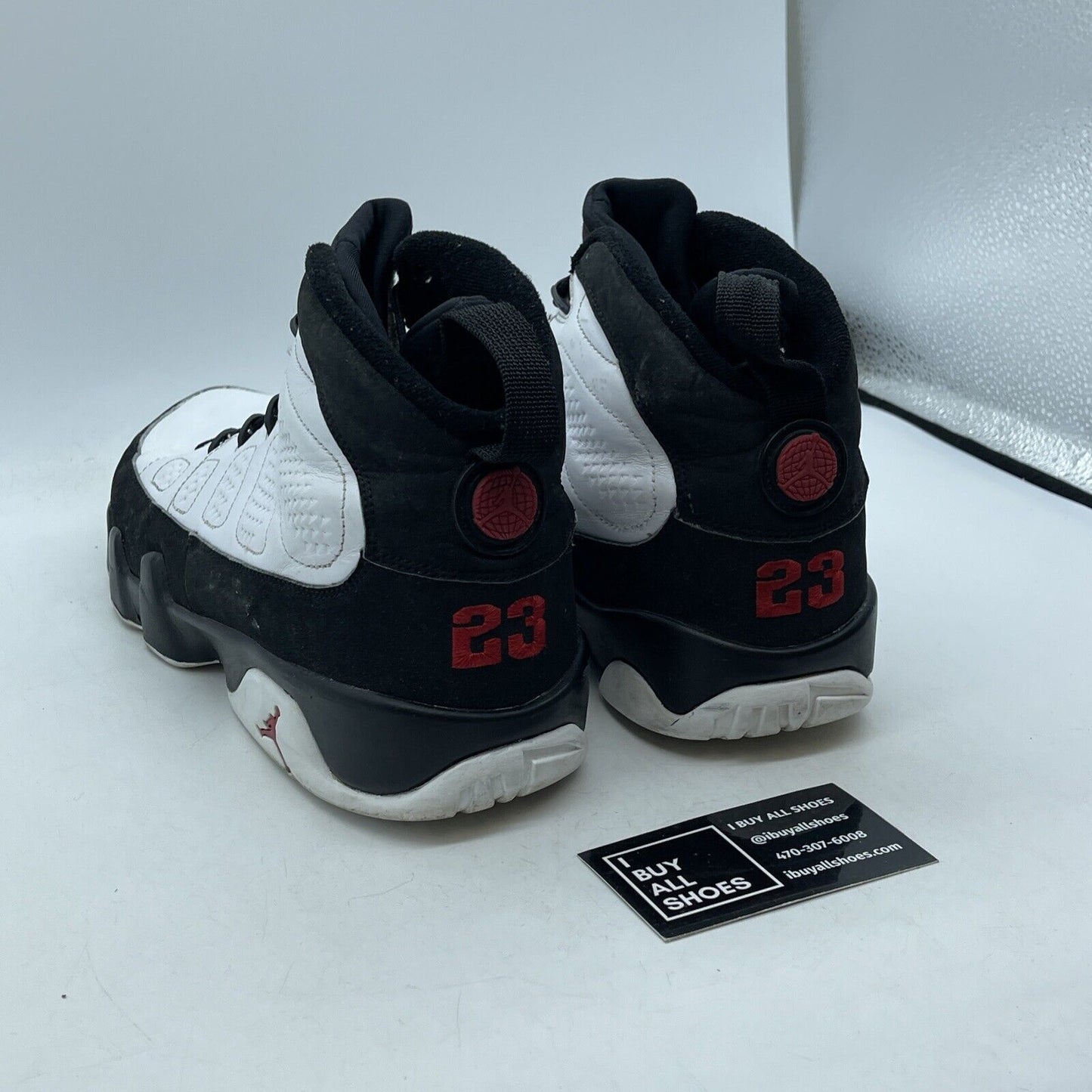 Size 11 - Air Jordan 9 Retro 2010 Release Black White Suede Leather (302370-102)
