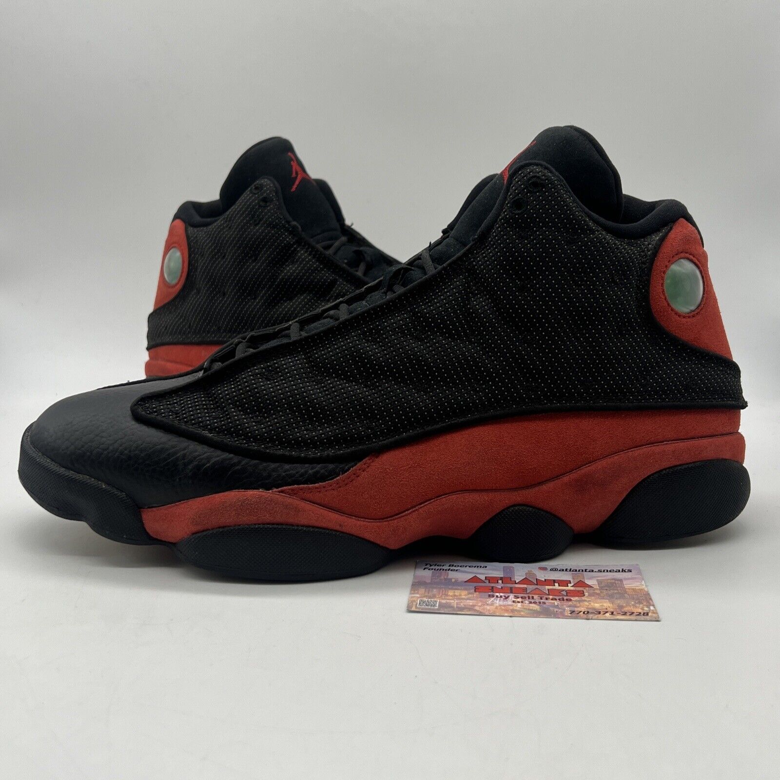 Size 13 - Jordan 13 Retro Bred 2017 Black Red 3M Reflective Leather Used