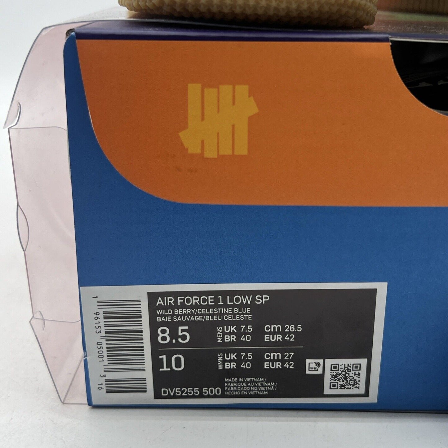 Size 8.5 - Nike Undefeated x Air Force 1 Low Celestine Blue (DV5255-500)