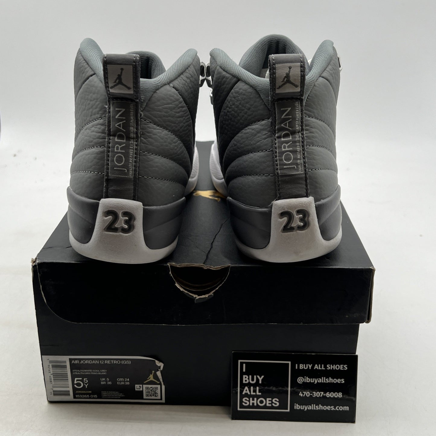Size 5.5 - Air Jordan 12 Stealth 2022 (153265-015)