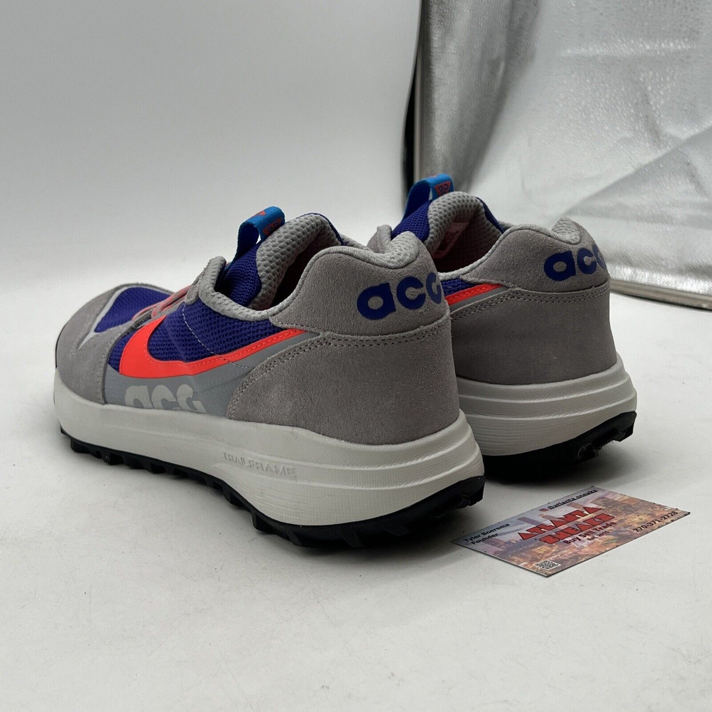 Size 11.5 - Nike ACG Lowcate Wolf Grey Bright Crimson (DM8090-001)