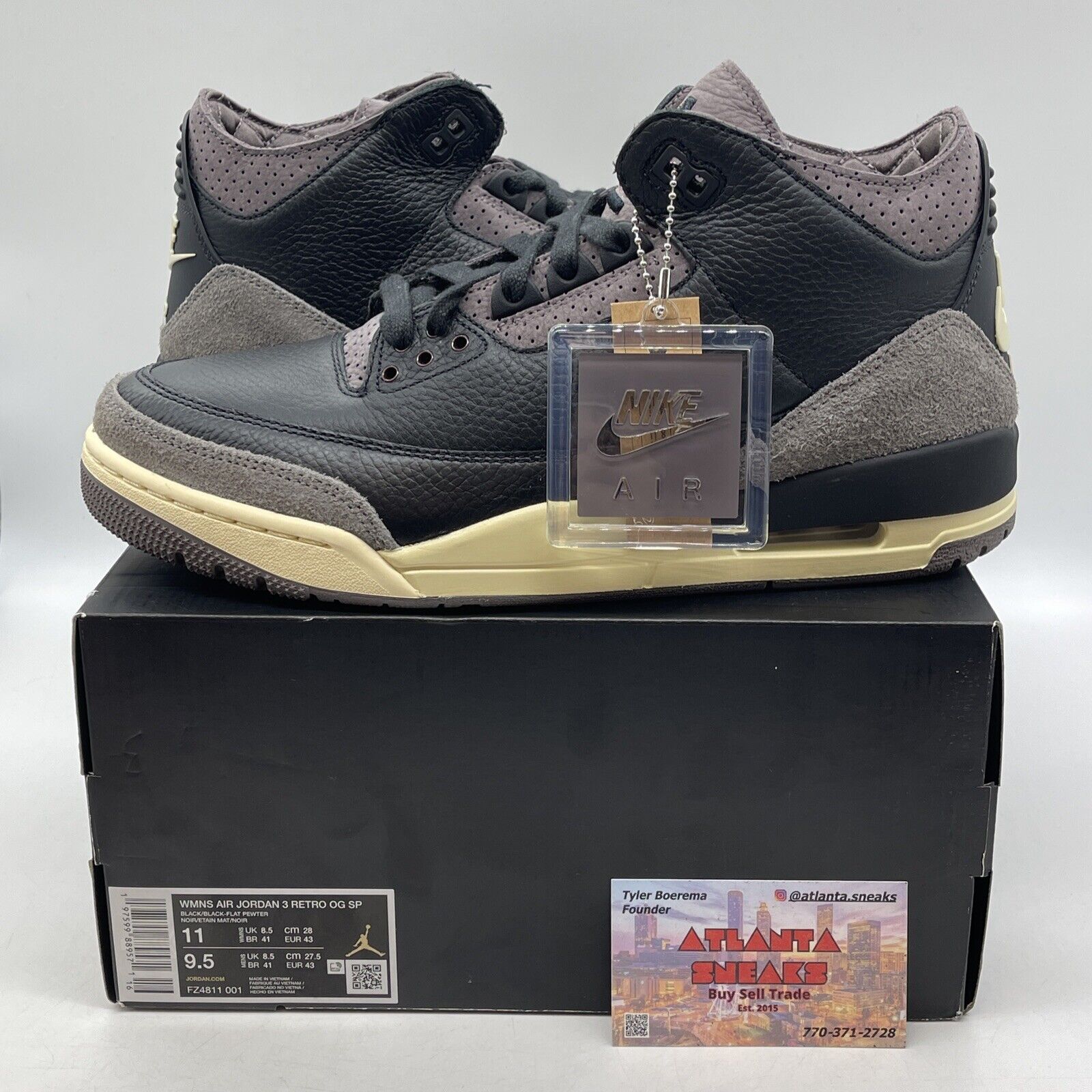 Size 11W- A Ma Maniére x Air Jordan 3 Retro While You Were Sleeping (FZ4811-001)
