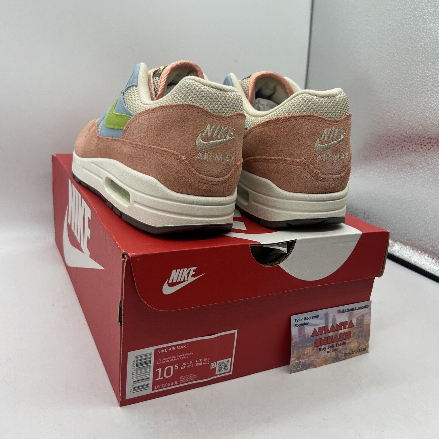 Size 10.5 - Nike Air Max 1 Light Madder Root 2022 Brand New Og All