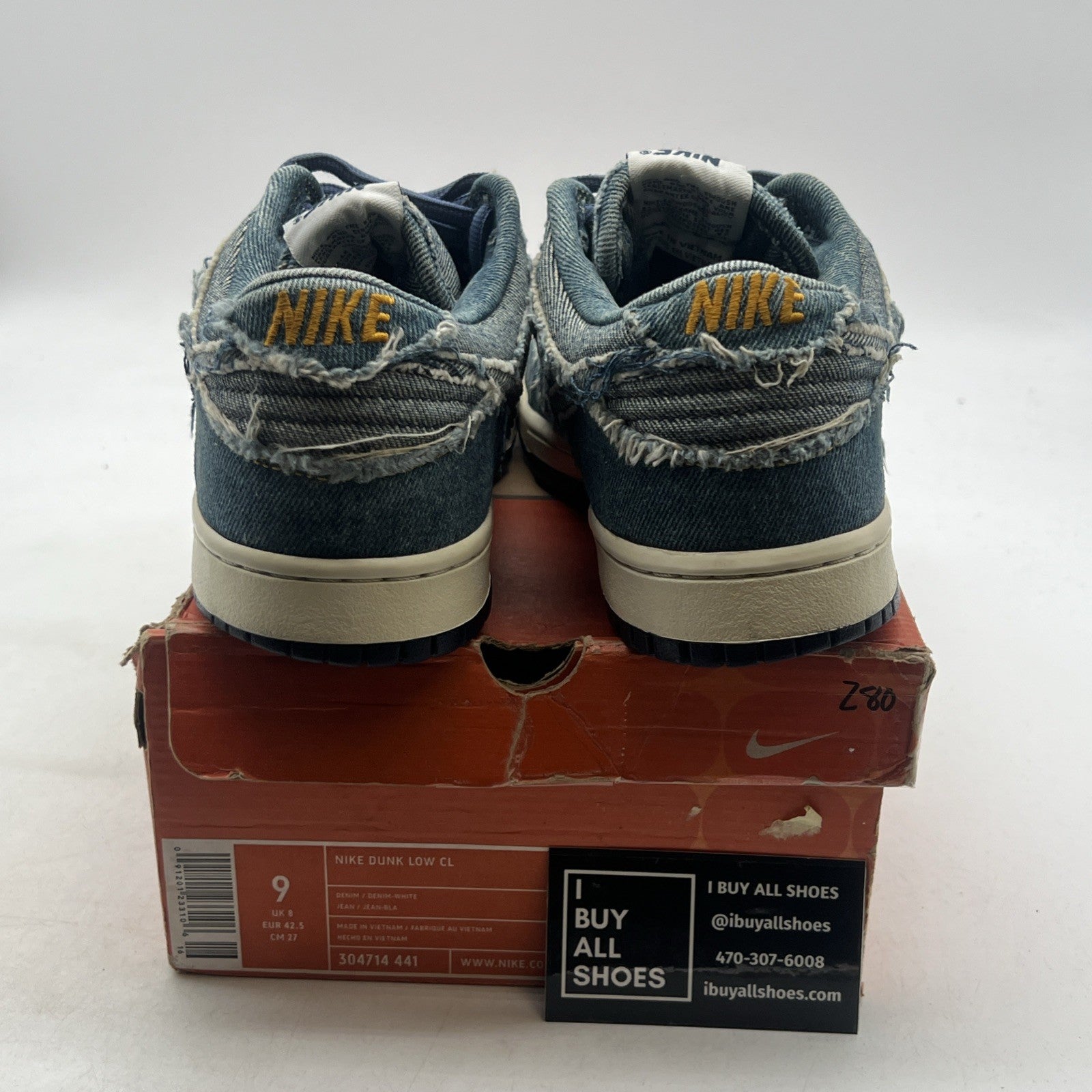 Size 9 - Nike Dunk Cl Low Denim (304714-441)