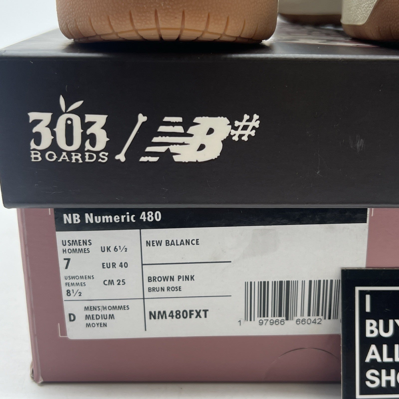 Size 7 - New Balance 303 Boards x Jeremy Fish x Numeric 480 Silly Pink Bunnies