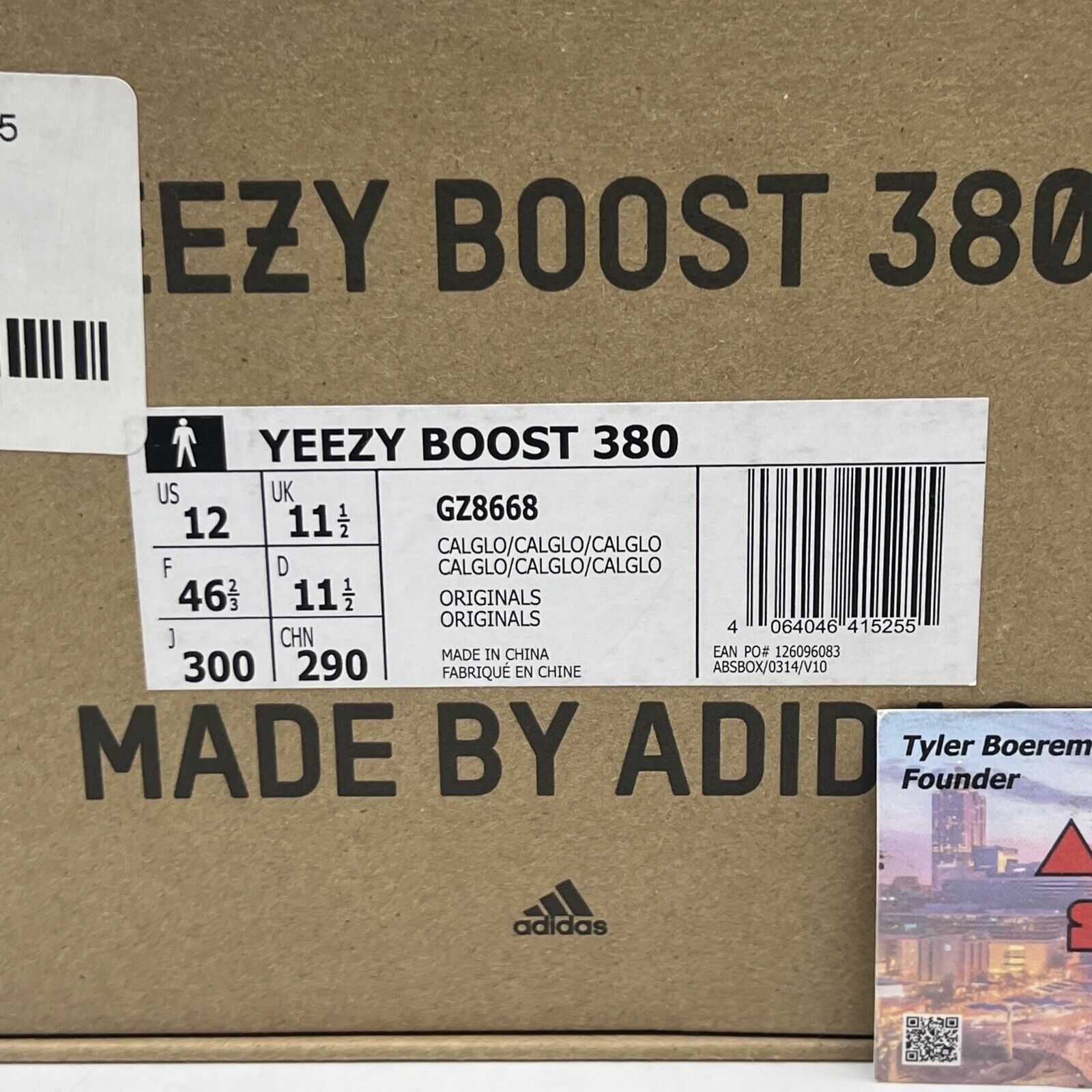Size 12 - adidas Yeezy Boost 380 Calcite Glow Brand New Og All
