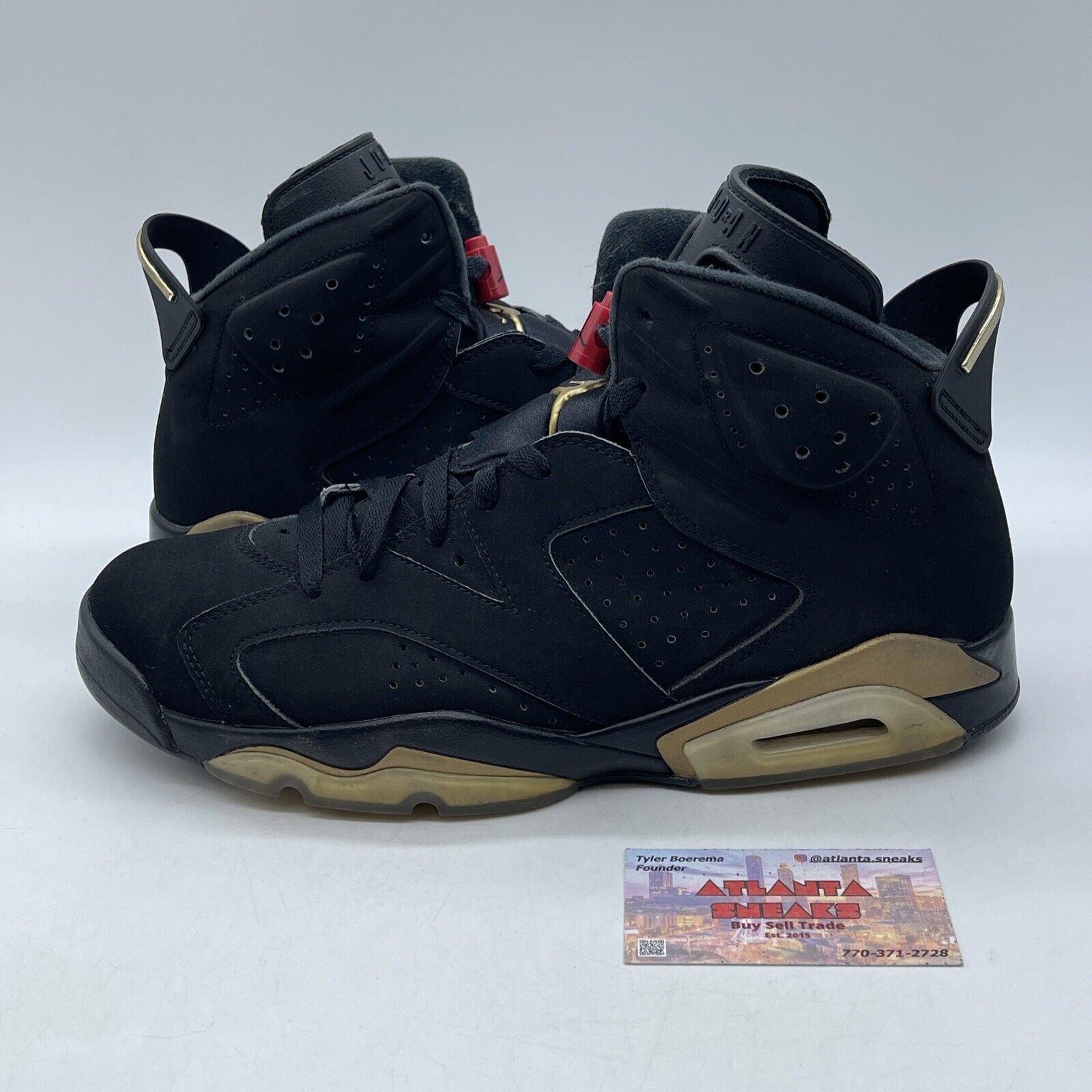 Size 11.5 - Jordan 6 Retro Defining Moments 2020 Gold Black Suede (CT4954-007)