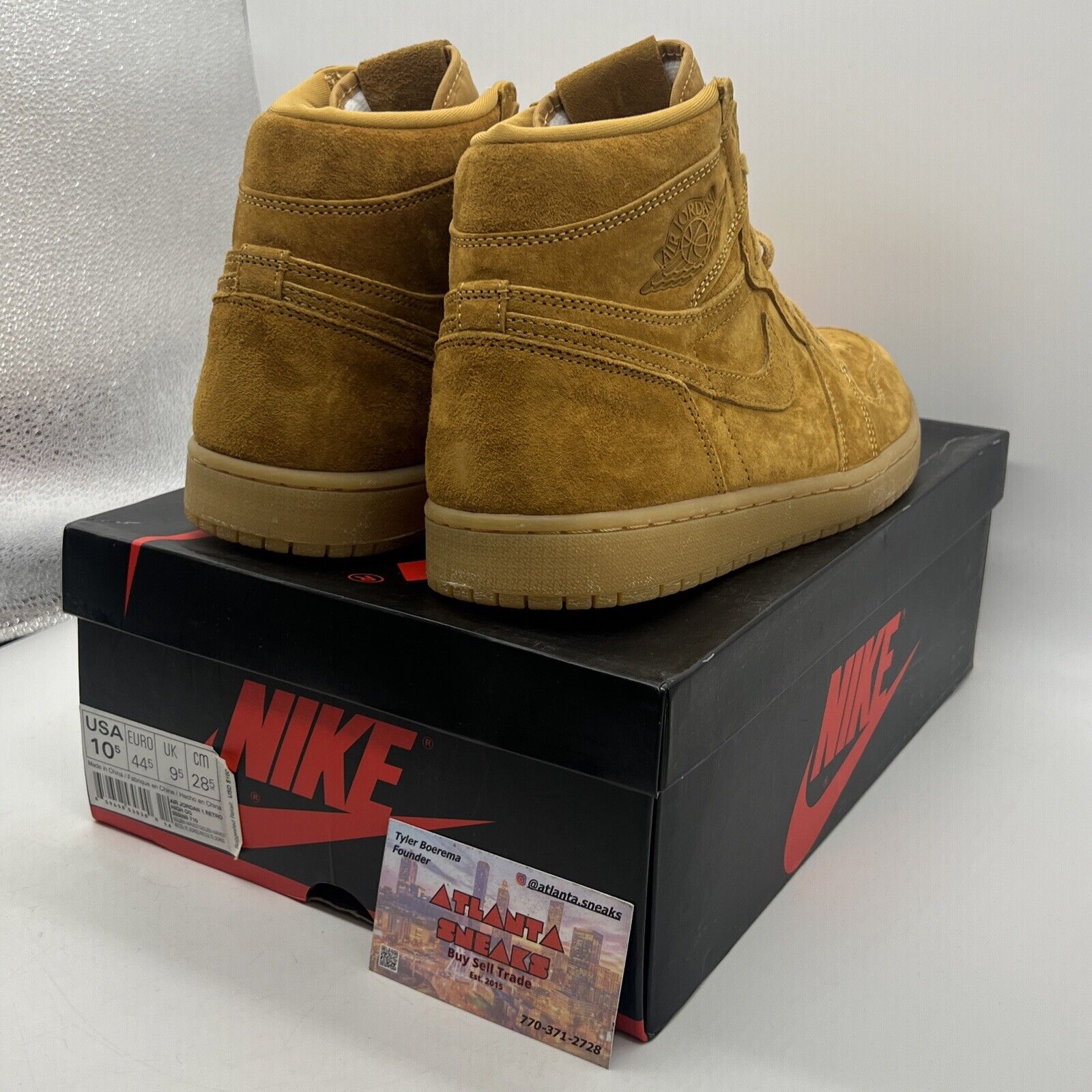 Size 10.5 - Air Jordan 1 Retro OG High Wheat Suede (555088-710)