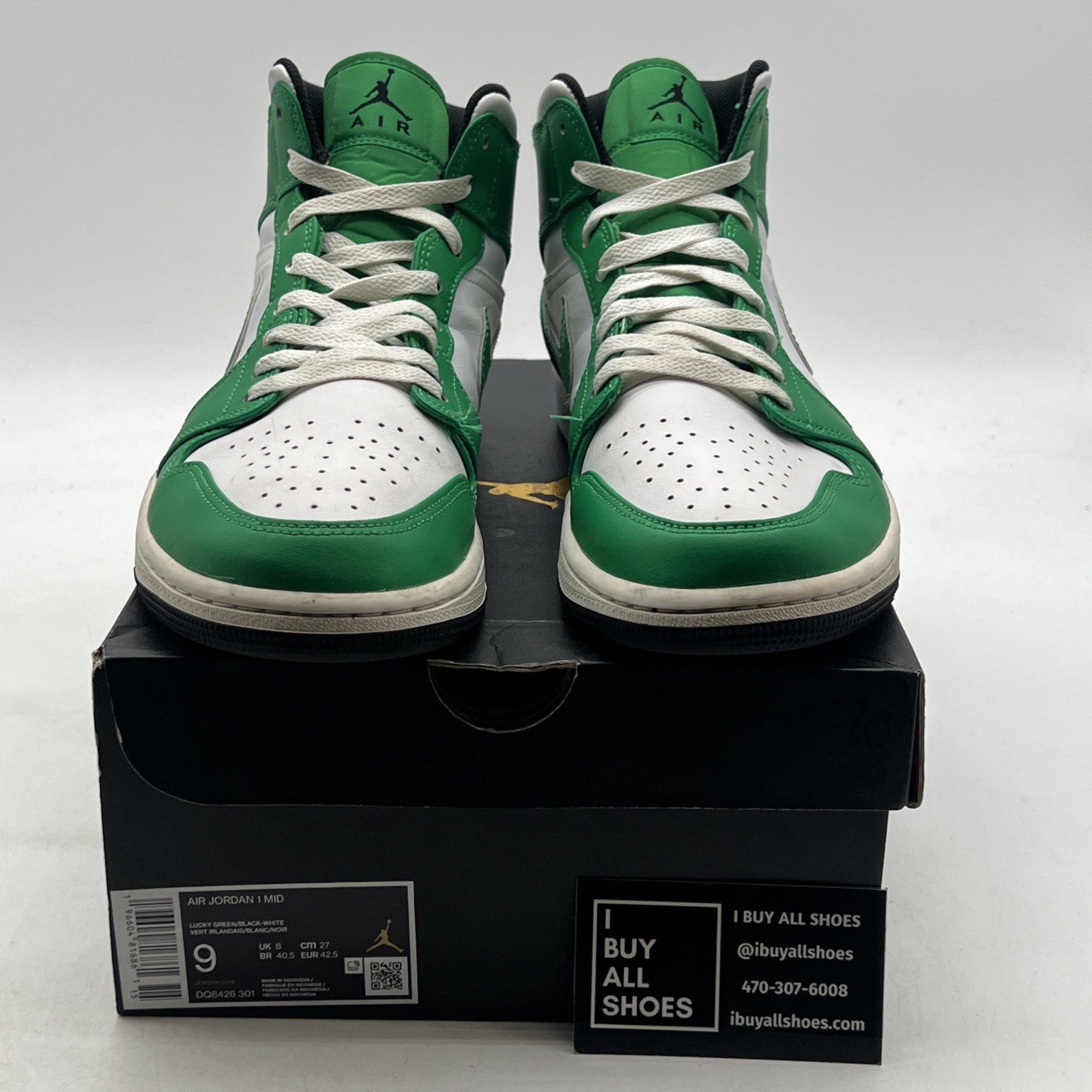 Size 9 - Air Jordan 1 Mid Lucky Green (DQ8526-301)