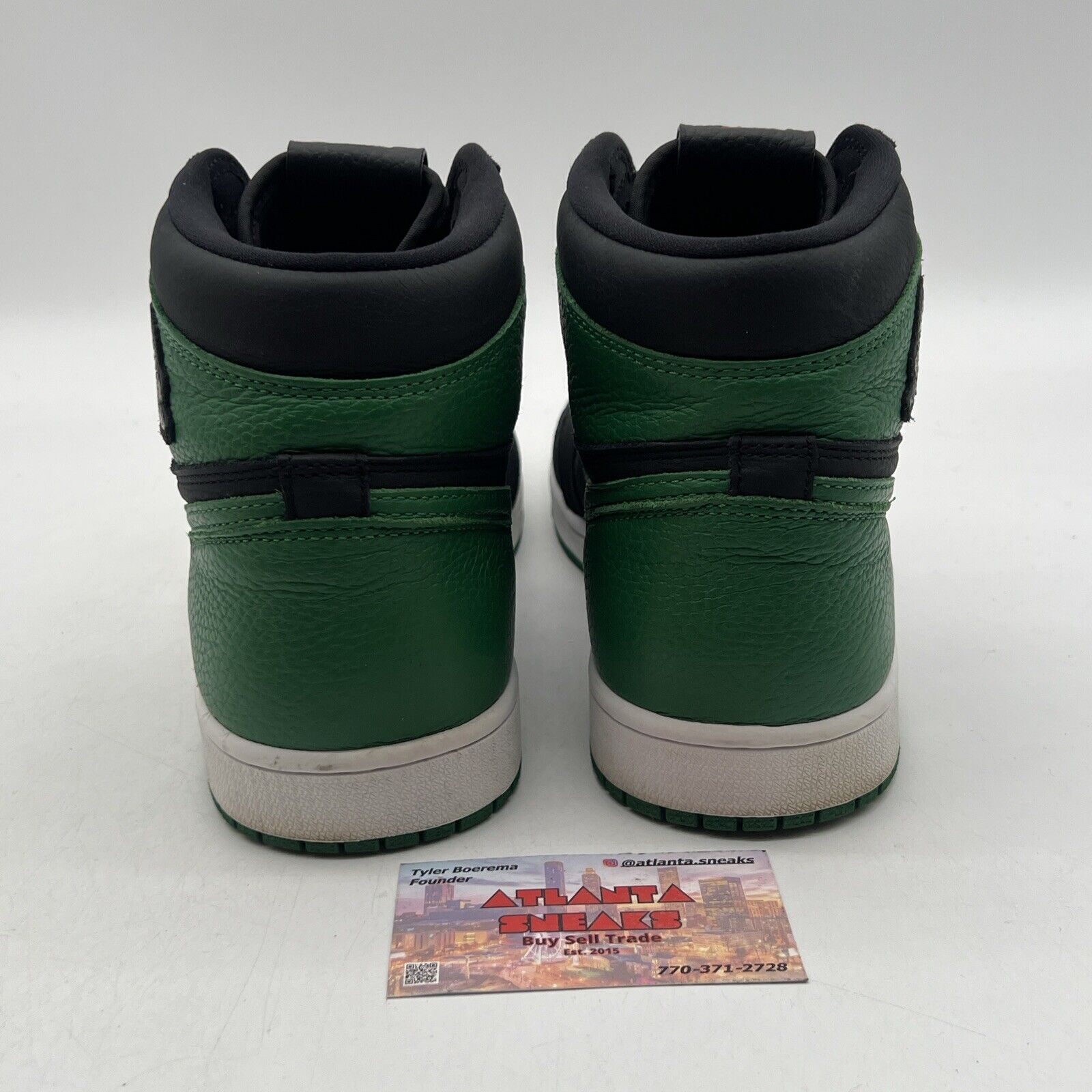 Size 11 - Jordan 1 Retro OG High Pine Green 2.0 Black Green Leather (555088-030)
