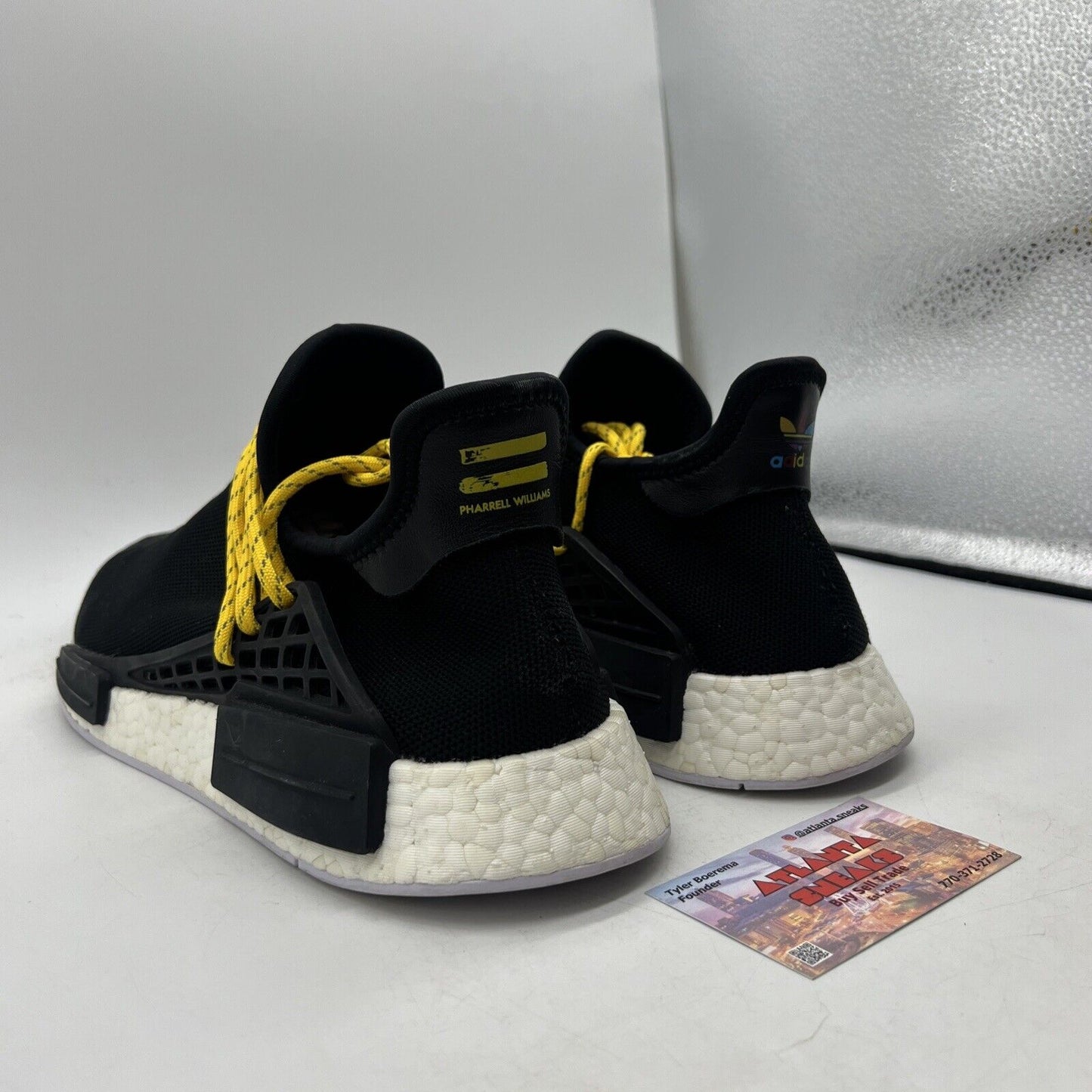 Size 12 - adidas Pharrell x NMD Human Race Core Black Yellow (BB3068)