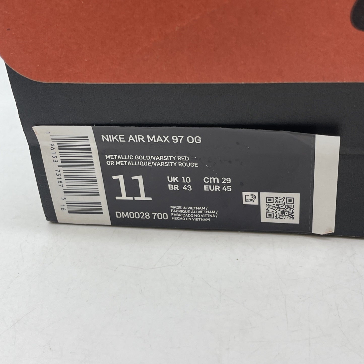 Size 11 - Nike Air Max 97 OG 2023 Metallic Gold (DM0028-700)