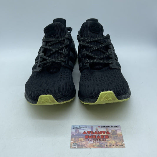 Size 11.5 - adidas Ivy Park x UltraBoost Black Hi-Res Yellow Suede (GX0200)