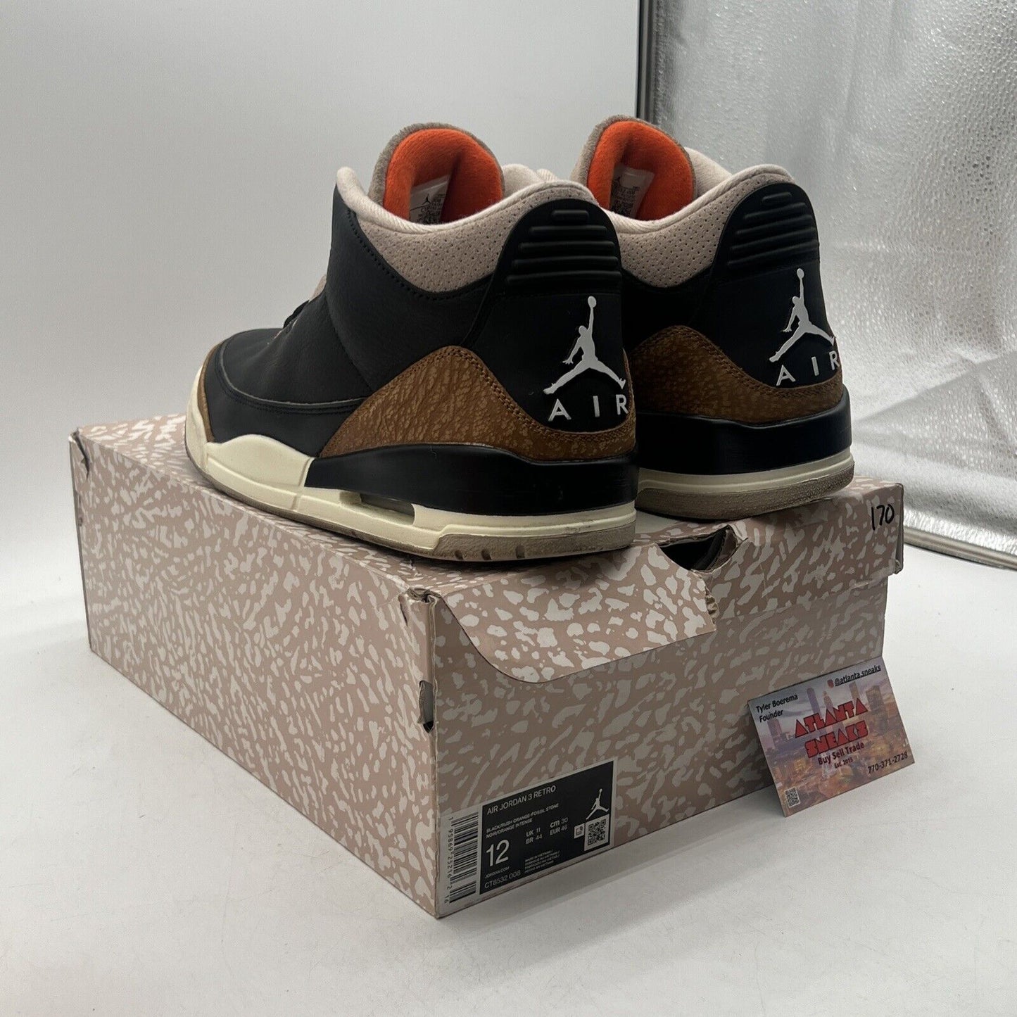 Size 12 - Jordan 3 Retro Mid Desert Elephant Brown Leather Suede (CT8532-008)