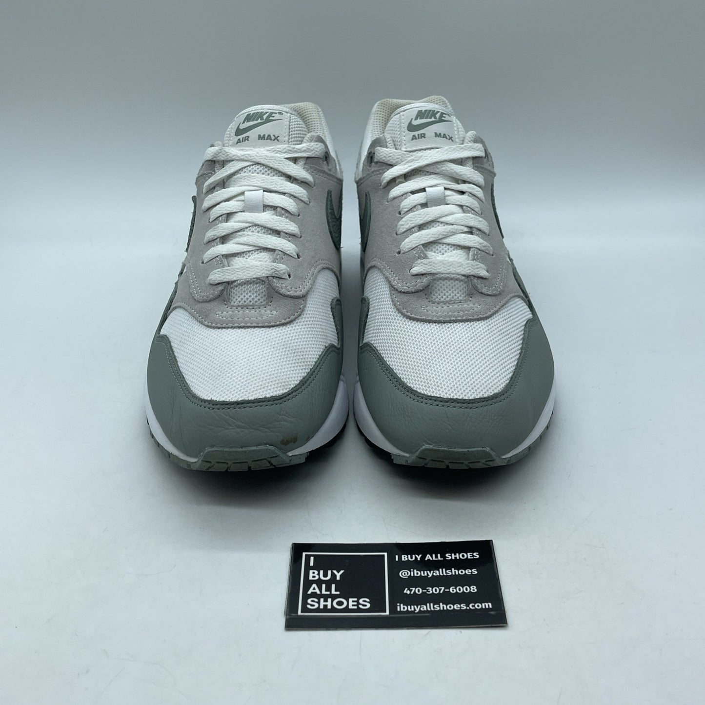 Size 10.5 - Nike Air Max 1 SC Mica Green Grey Suede Leather (DZ4549-100)