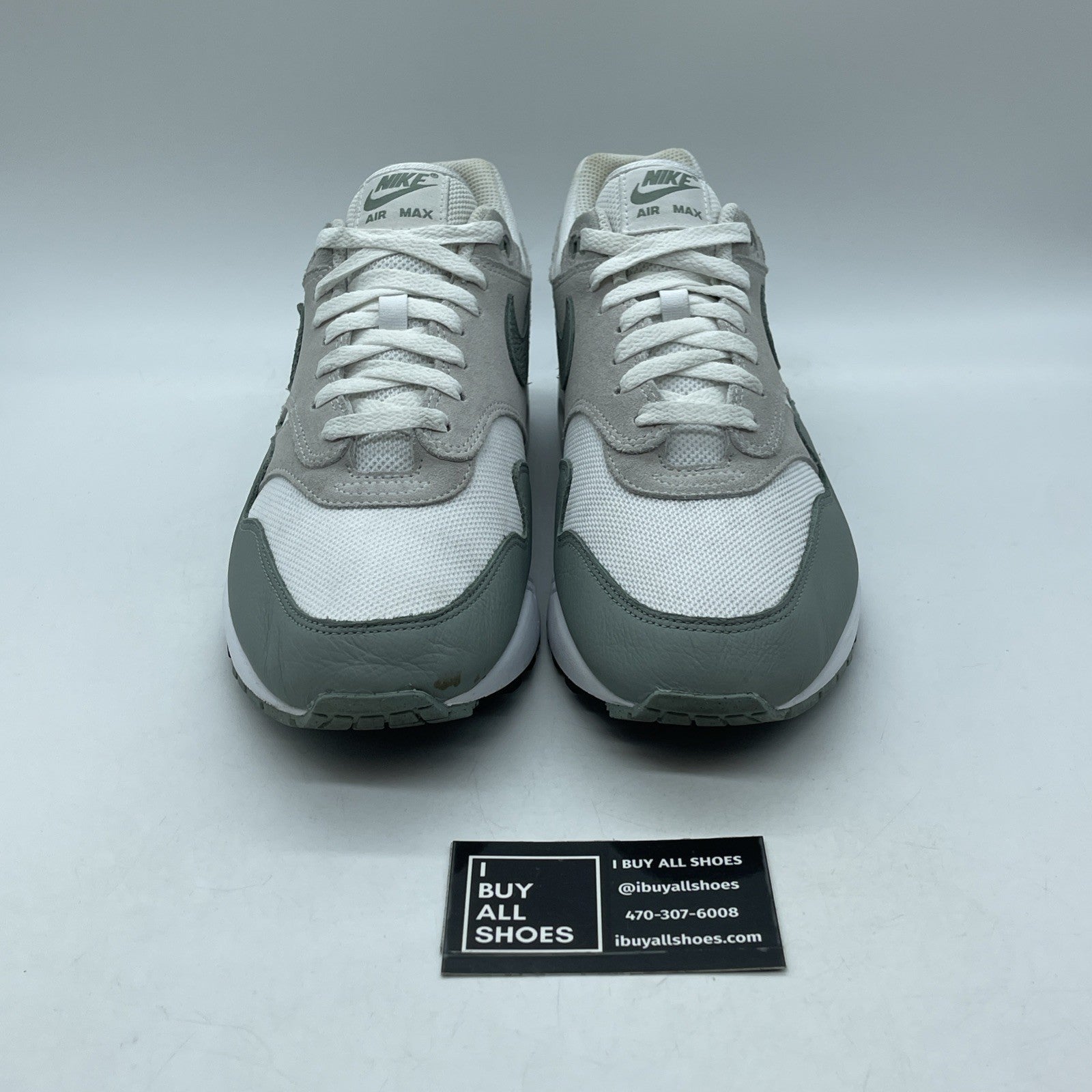 Size 10.5 - Nike Air Max 1 SC Mica Green Grey Suede Leather (DZ4549-100)