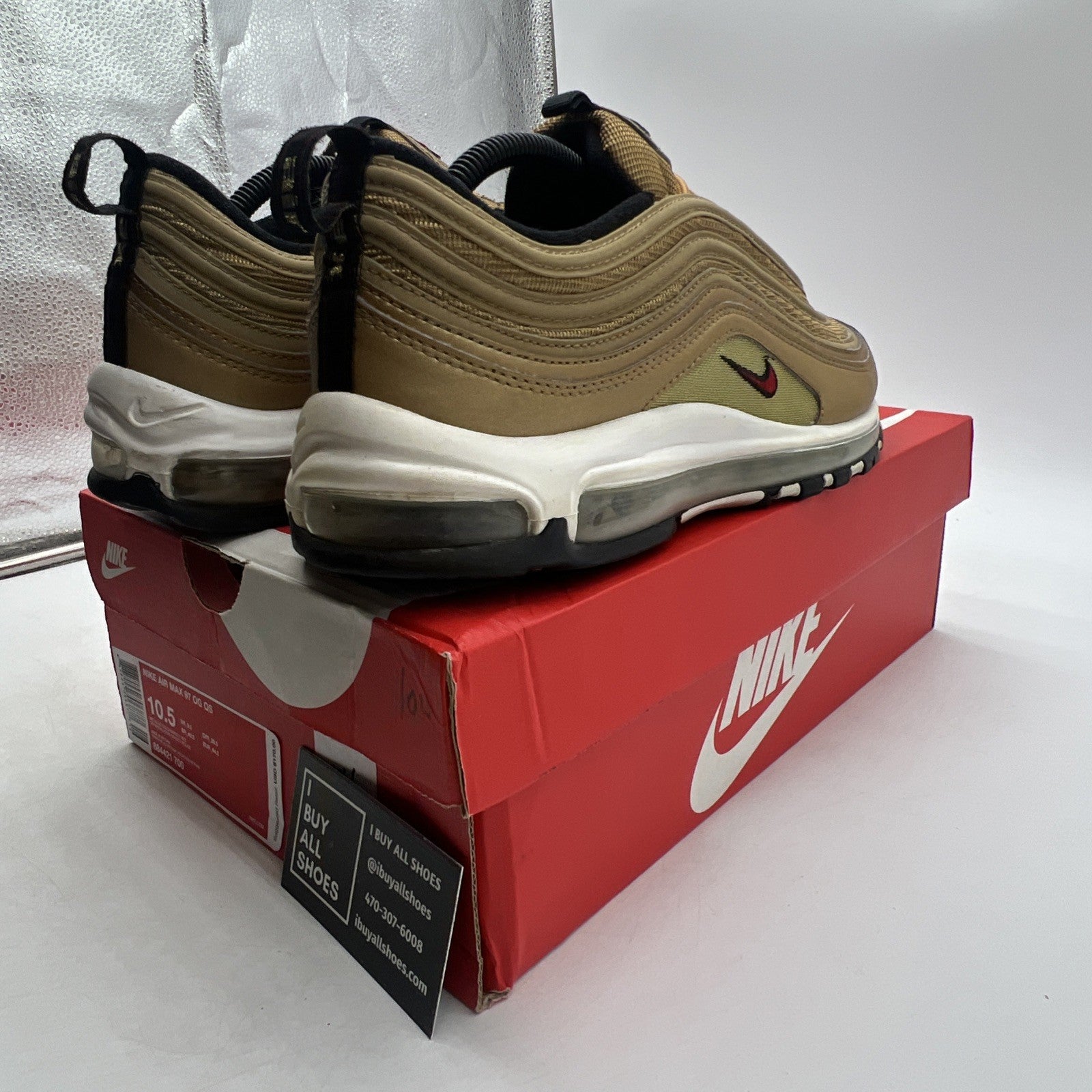 Size 10.5 - Nike Air Max 97 OG QS Metallic Gold (884421-700)