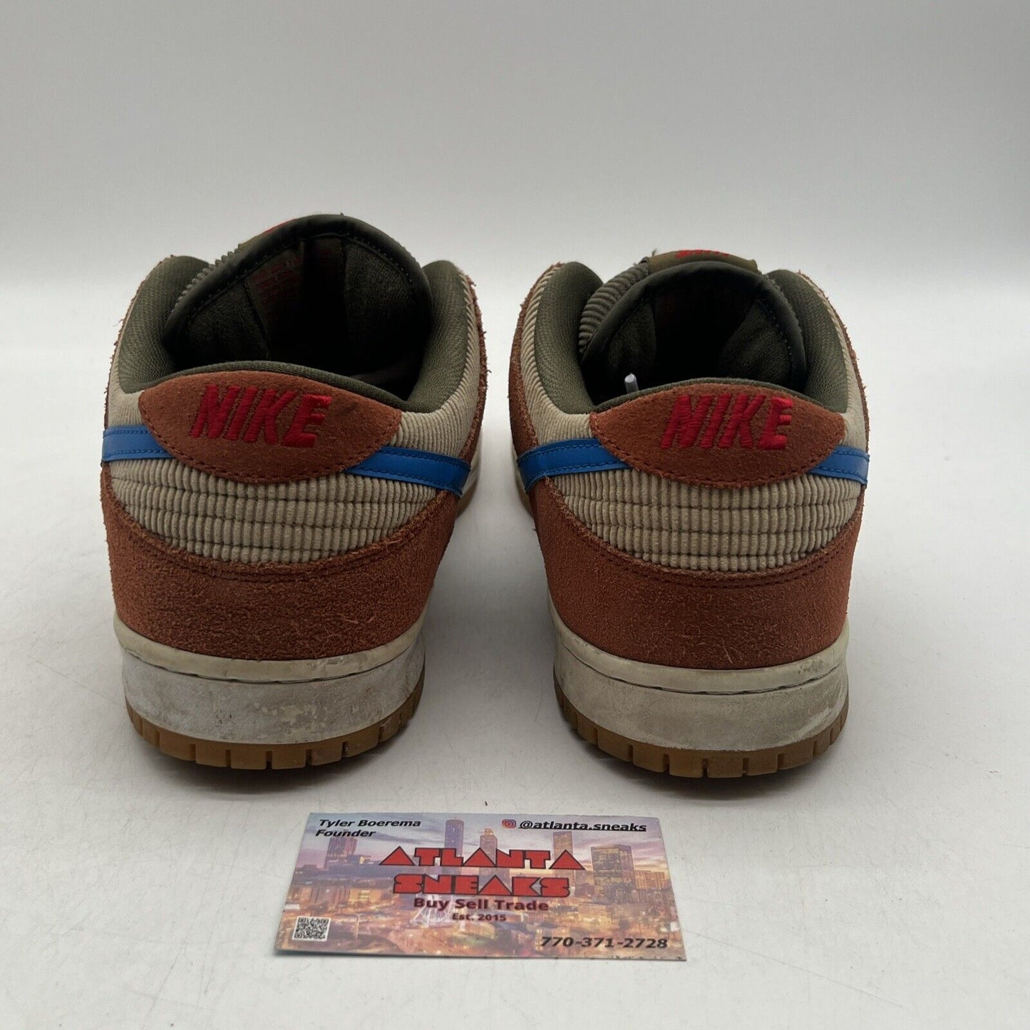 Size 12 - Nike Dunk Pro SB Low Corduroy Gum White Blue (BQ6816-201)