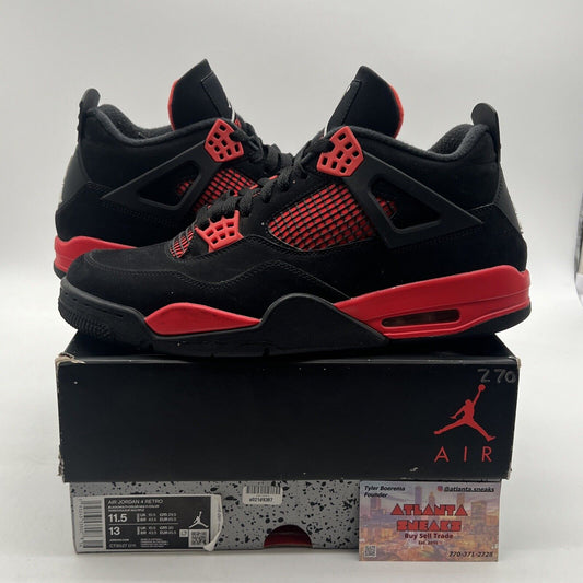 Size 11.5 - Jordan 4 Retro Mid Red Thunder Black Red Suede (CT8527-016)