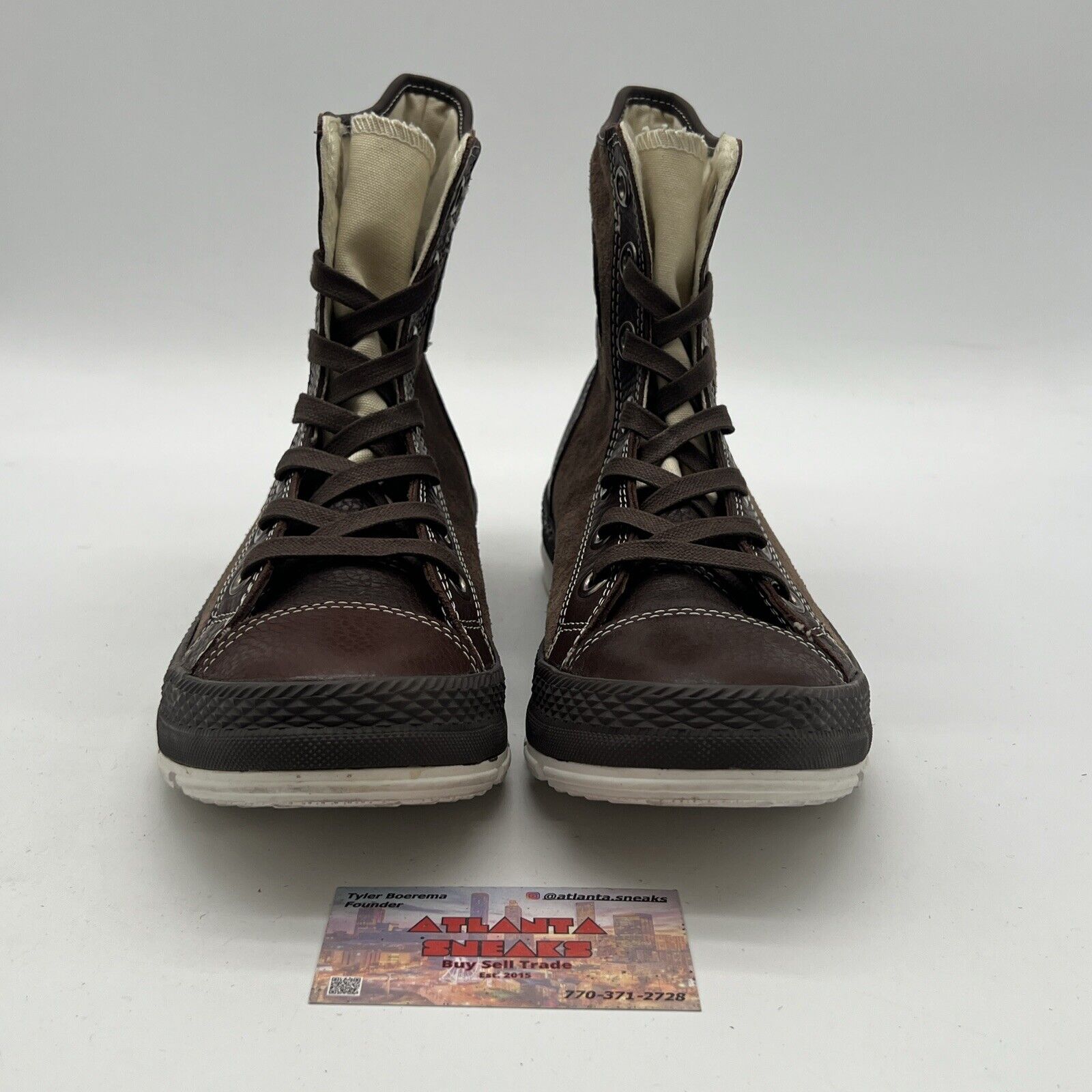 Size 8.5 - CONVERSE CHUCK TAYLOR HI TOP OUTSIDER BOOTS Brown