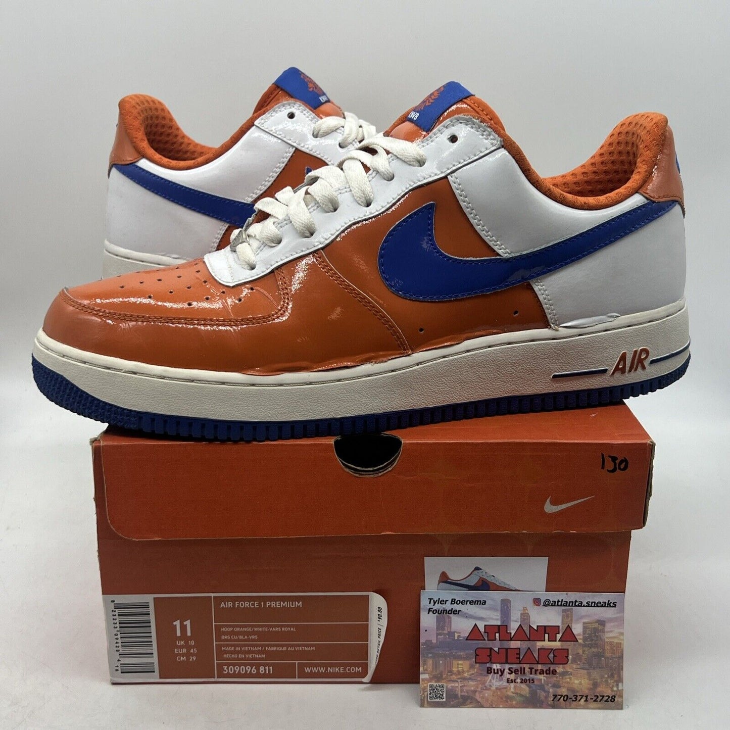 Size 11 -Nike Air Force 1 Premium Holland World Cup Orange Blue White 309096-811