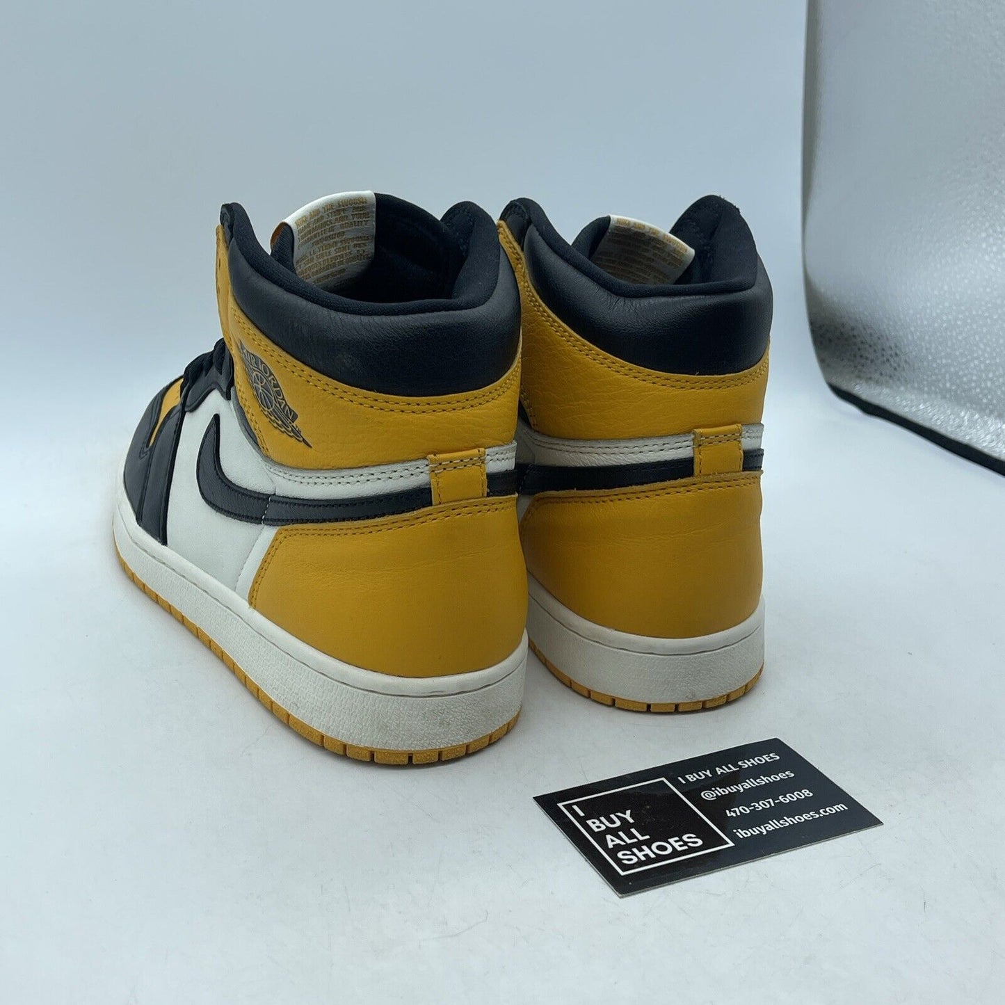Size 8.5 - Jordan 1 Retro OG High Yellow Toe Black White Leather (555088-711)