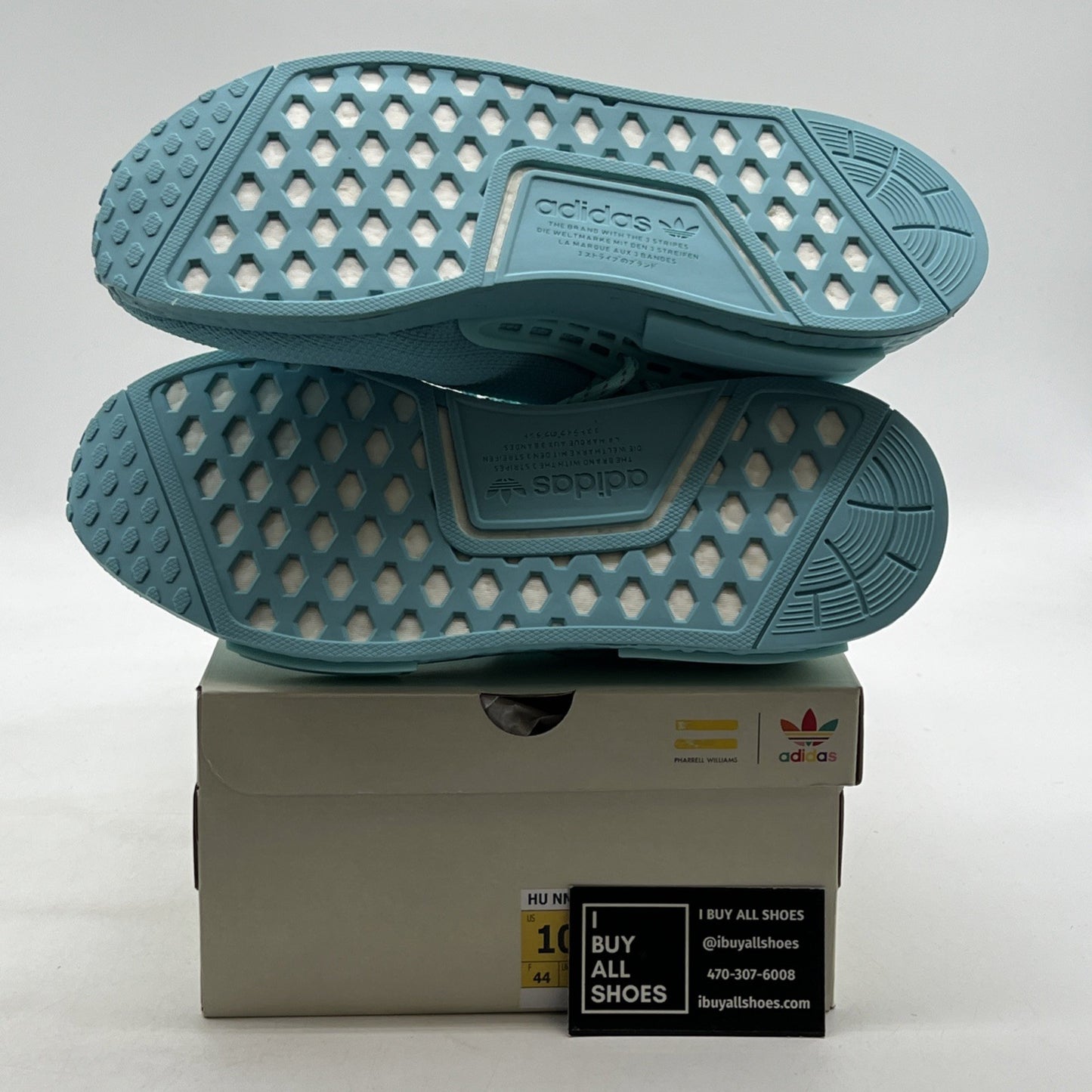 Size 10 - adidas Pharrell x NMD Human Race Aqua (GY0094)