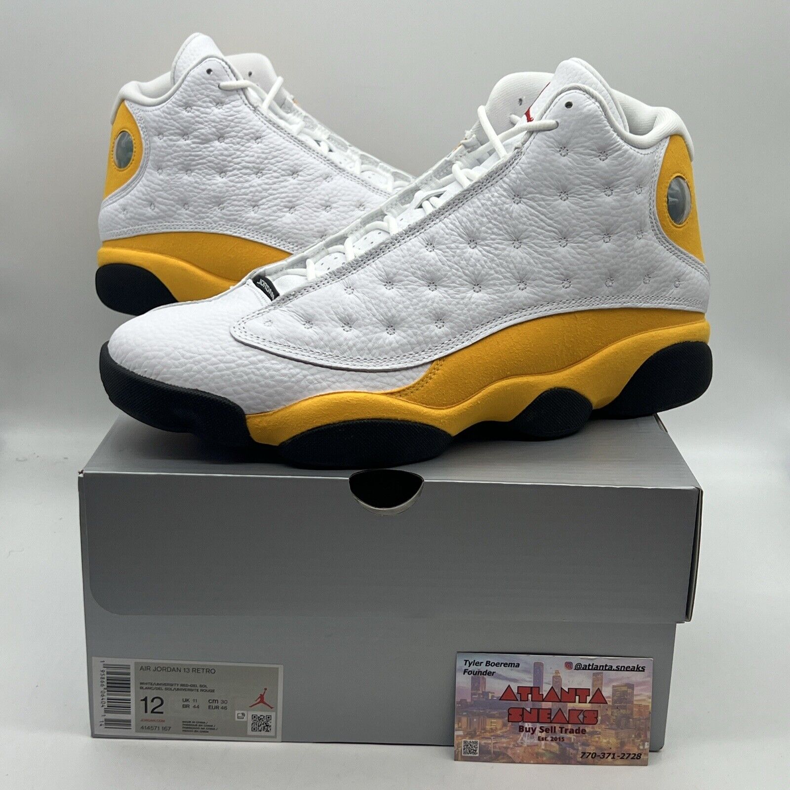 Size 12 - Jordan 13 Del Sol 2022 Brand New Og All White Yellow