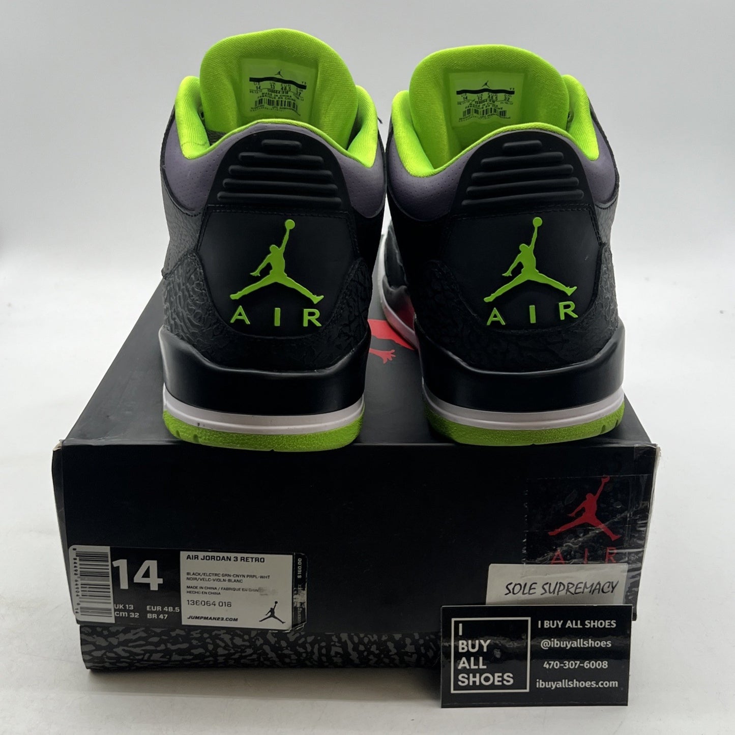 Size 14 - Air Jordan 3 Retro Joker (136064-018)
