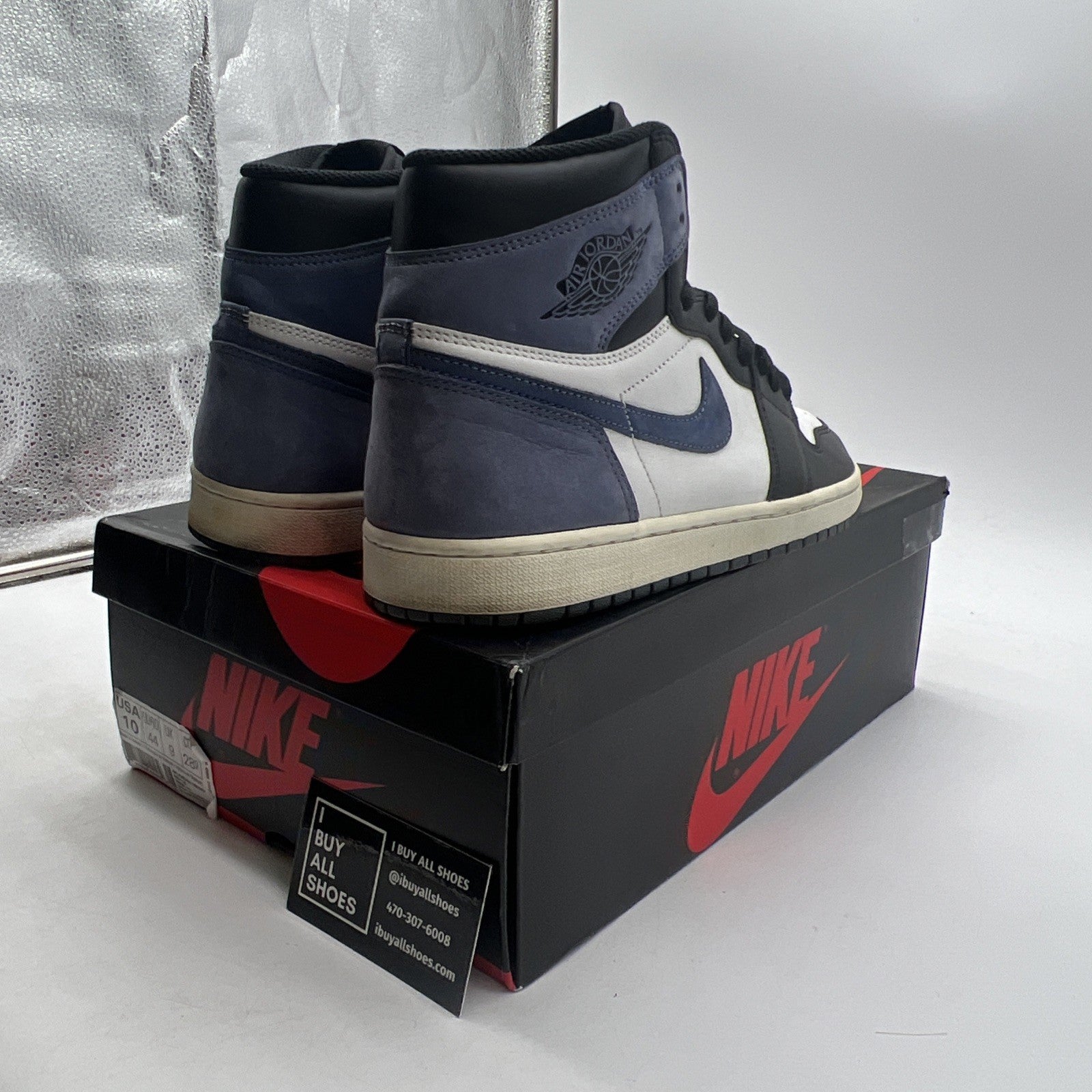Size 10 - Air Jordan 1 Retro OG High Best Hand in the Game Blue Moon 555088-115