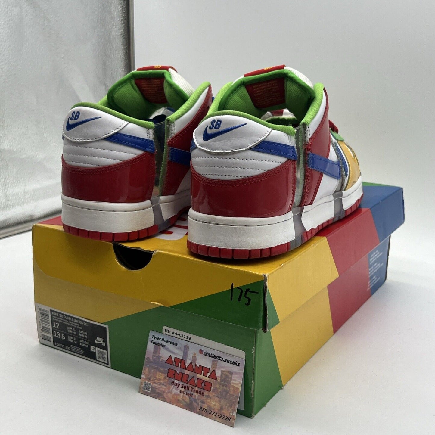 Size 12 - Nike Dunk Low SB Sandy Bodecker Yellow Leathe Red Green (FD8777-100)