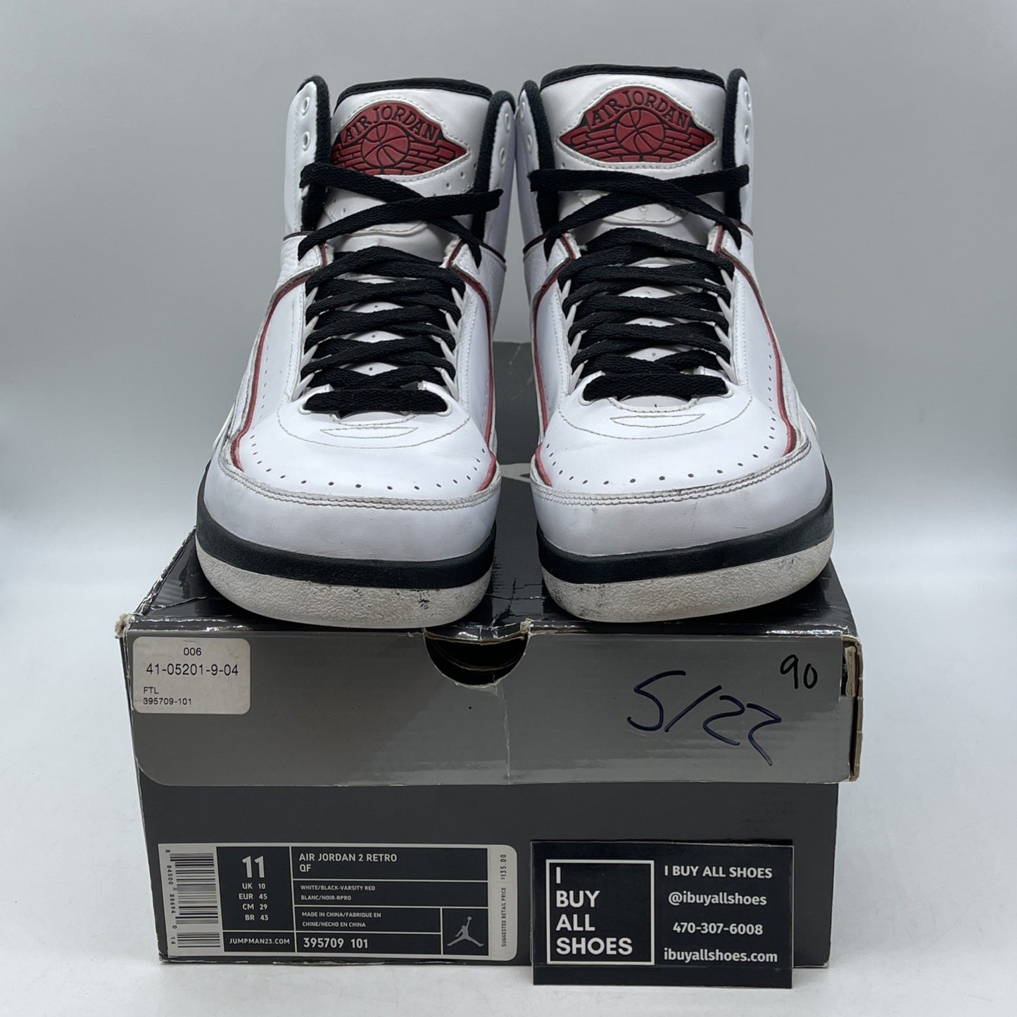 Size 11 - Air Jordan 2 Retro QF 2010 Varsity Red (395709-101)