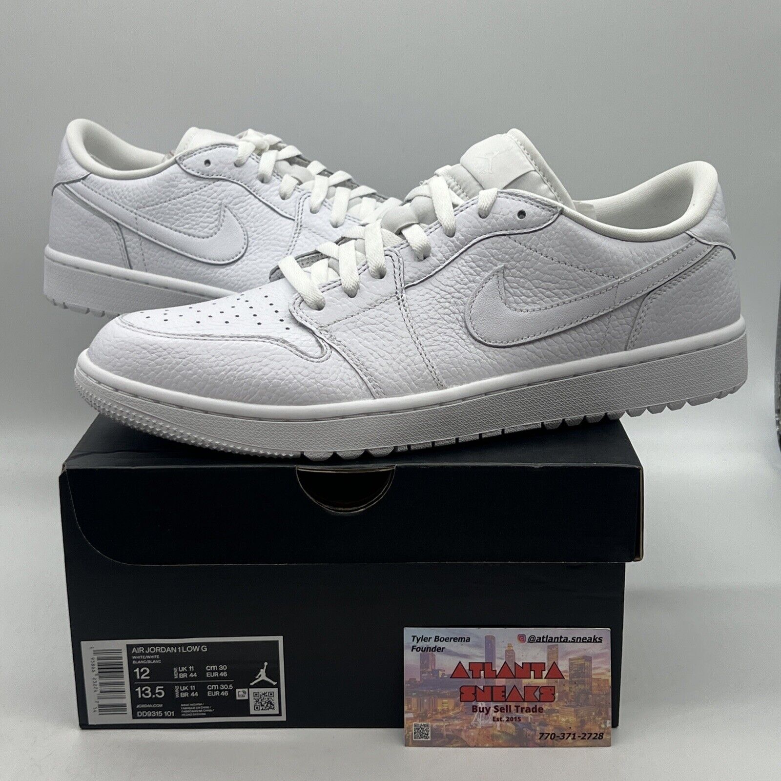 Size 12 - Jordan 1 Low Golf Triple White 2022 Brand New Og All