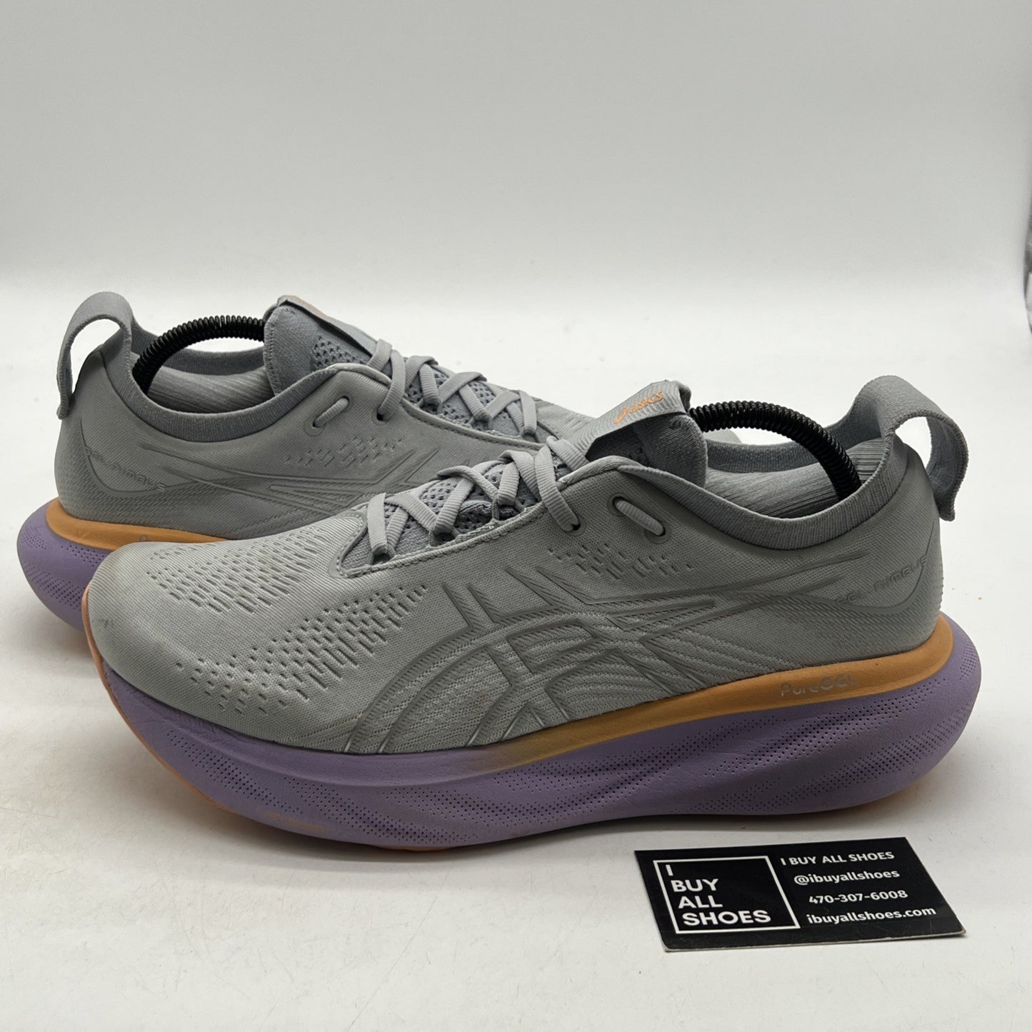 Size 11W - Asics Women's Gel-Nimbus 25 Piedmont Grey/Pure Silver (1012B356)