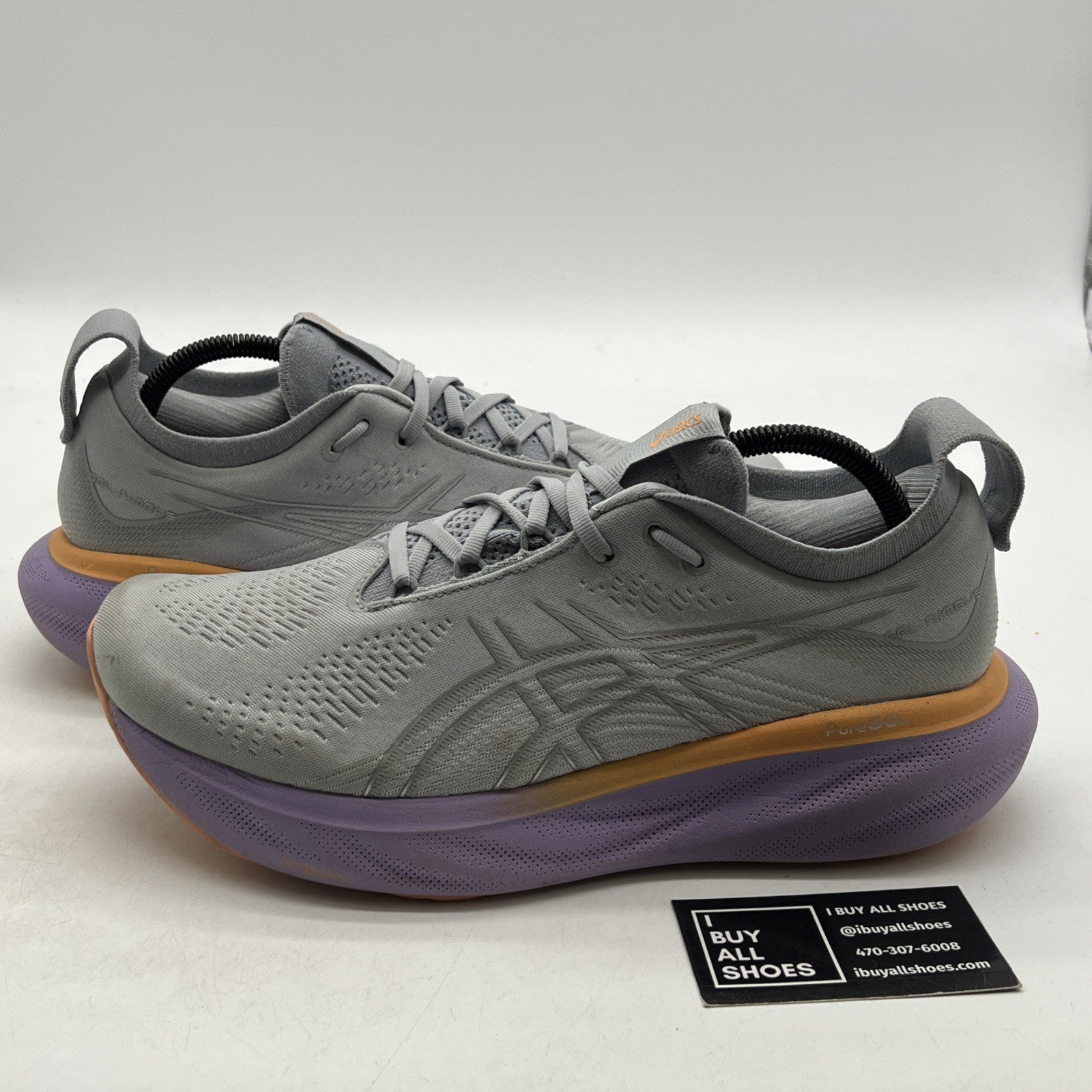 Size 11W - Asics Women's Gel-Nimbus 25 Piedmont Grey/Pure Silver (1012B356)