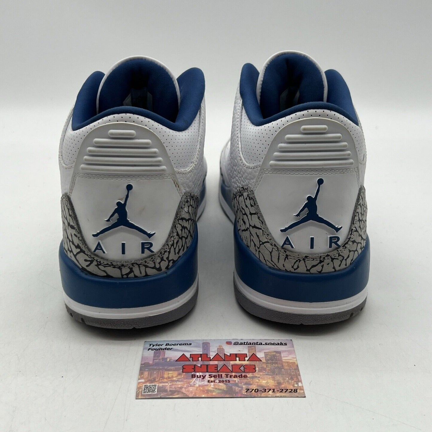 Size 11 - Jordan 3 Retro Mid Washington Wizards White Leather Blue (CT8532-148)