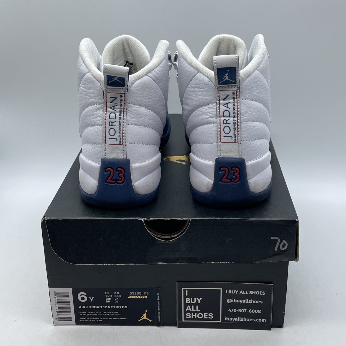 Size 6Y - Air Jordan 12 Retro French Blue 2016 (153265-113)