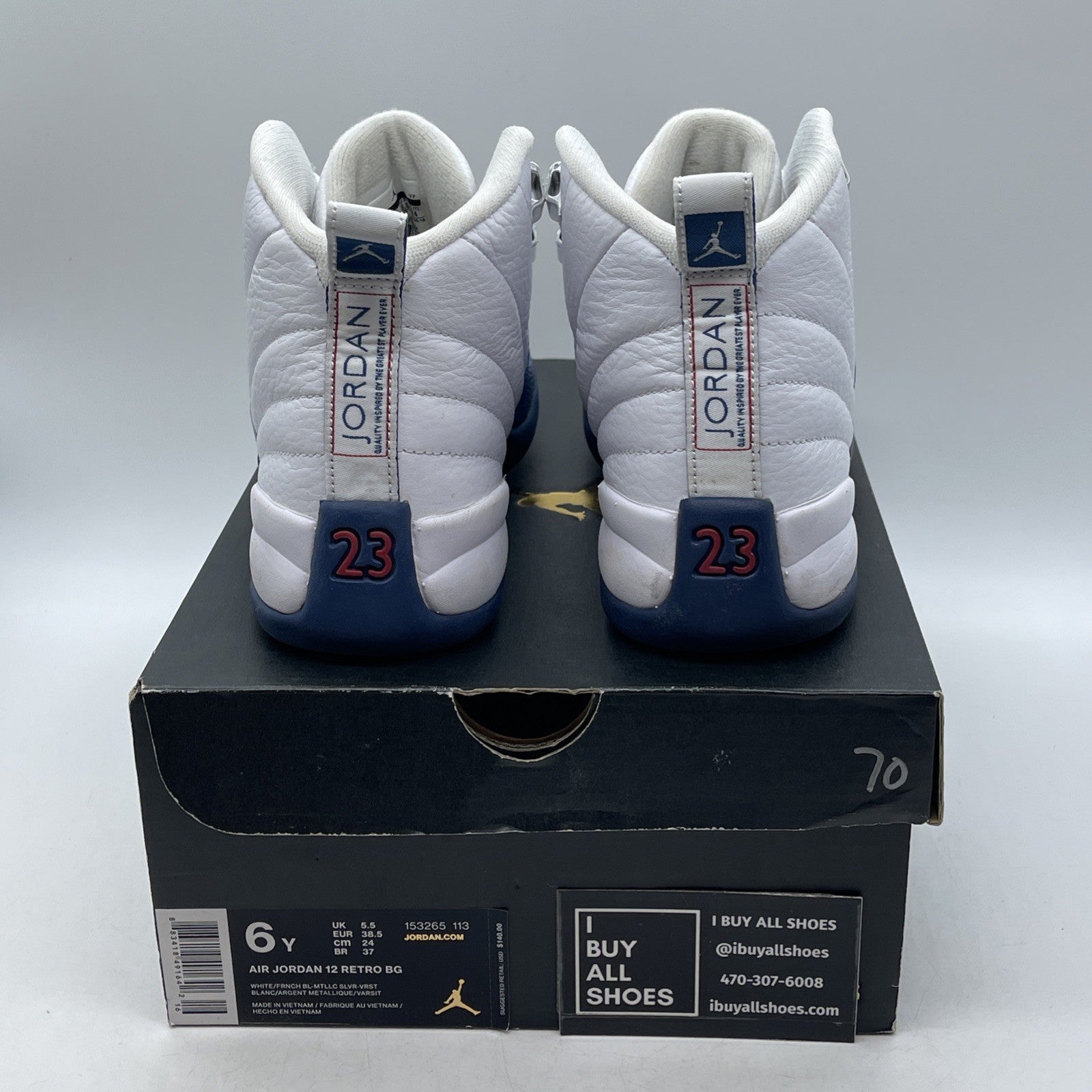 Size 6Y - Air Jordan 12 Retro French Blue 2016 (153265-113)