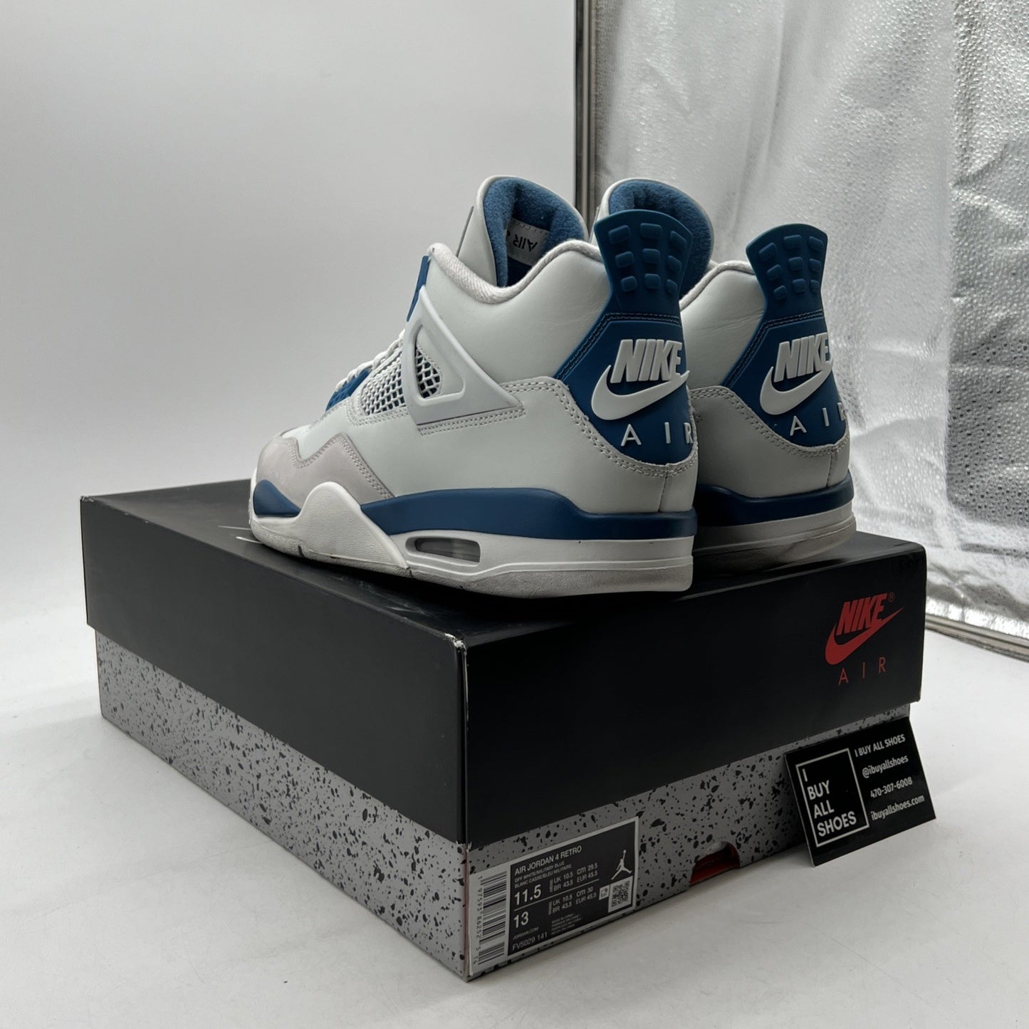 Size 11.5 - Air Jordan 4 Retro 2024 Military Blue (FV5029-141)