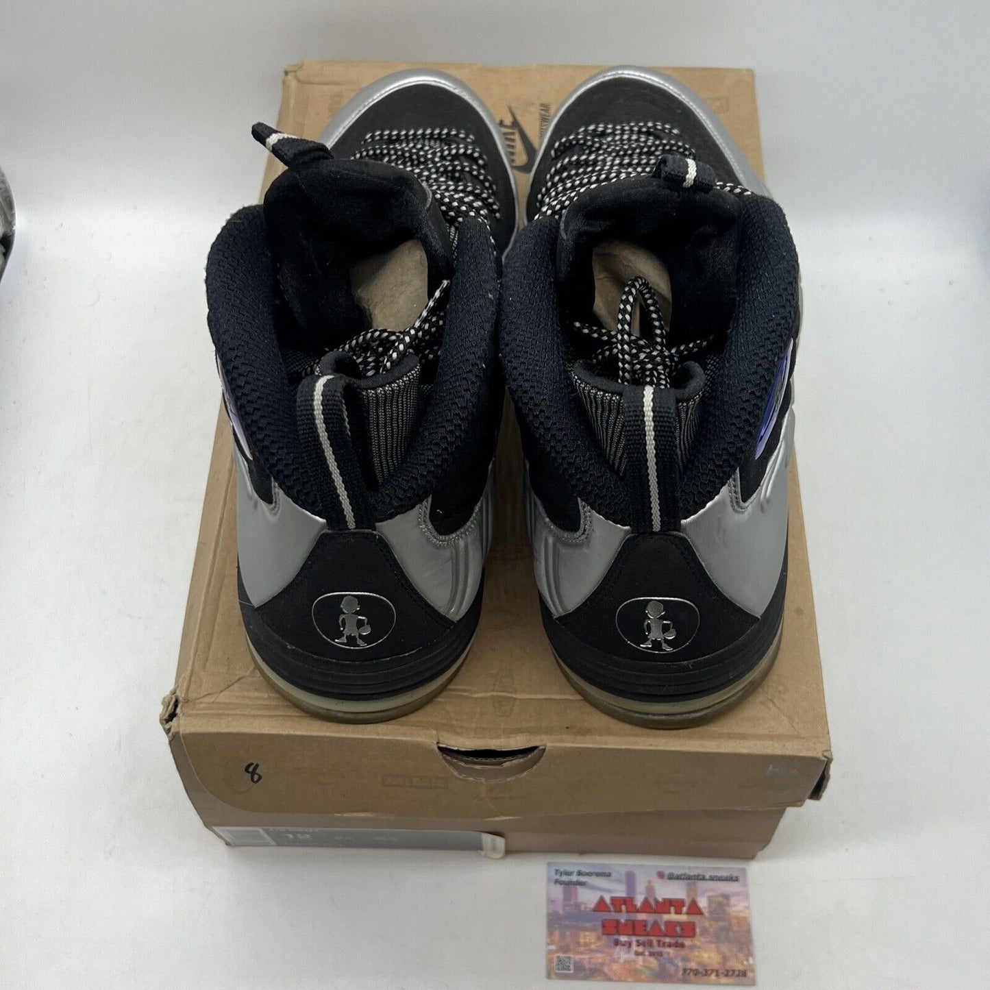 Size 12 - Nike 1/2 Cent Black Silver Black Suede Icey (344646-003)