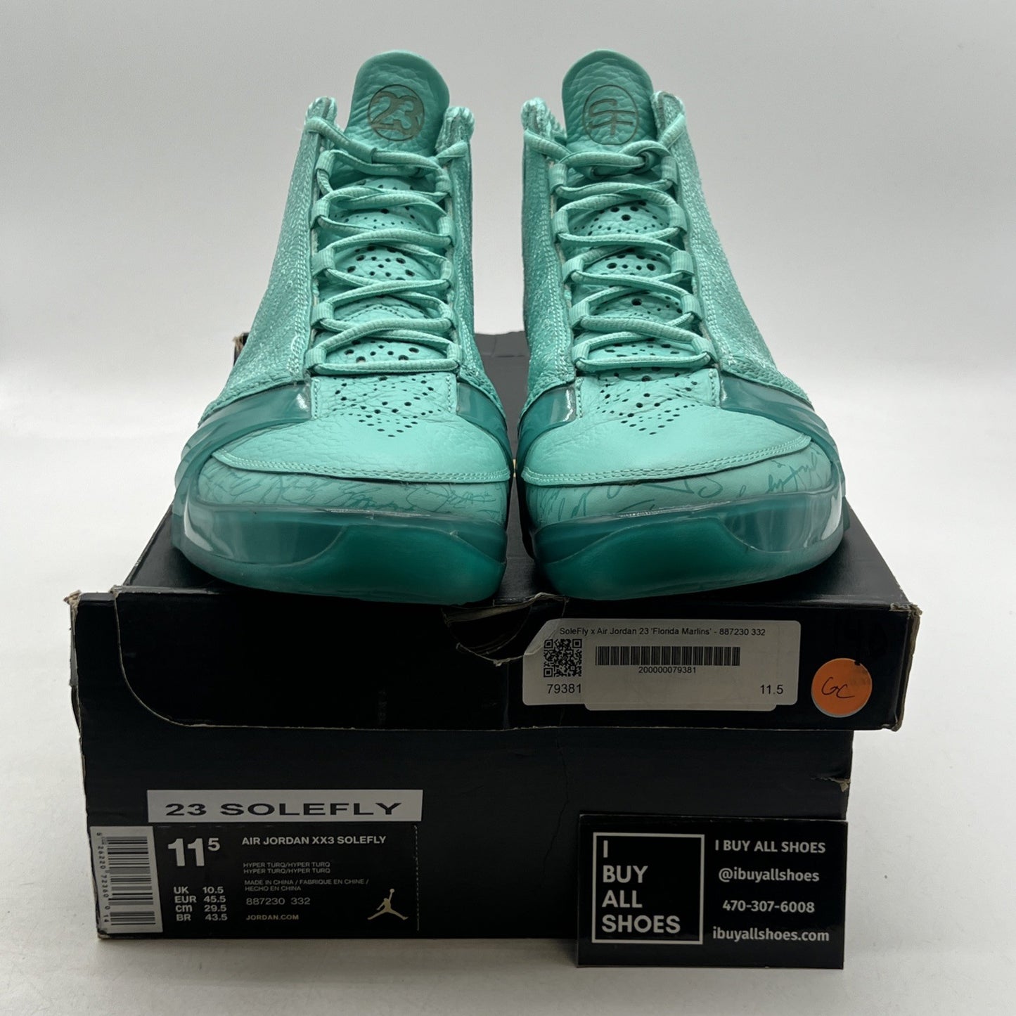 Size 11.5 - SoleFly x Air Jordan 23 Retro Florida Marlins (887230-332)